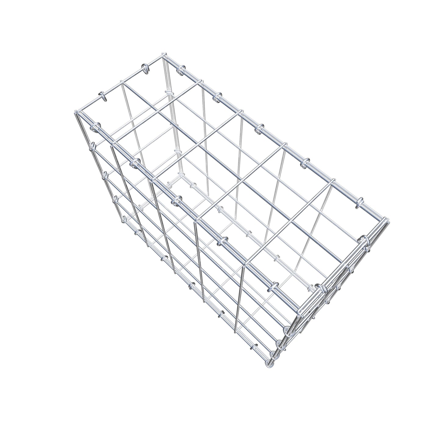 Gabion 50 cm x 40 cm x 20 cm (L x H x P), mailles 10 cm x 10 cm, anneau en C
