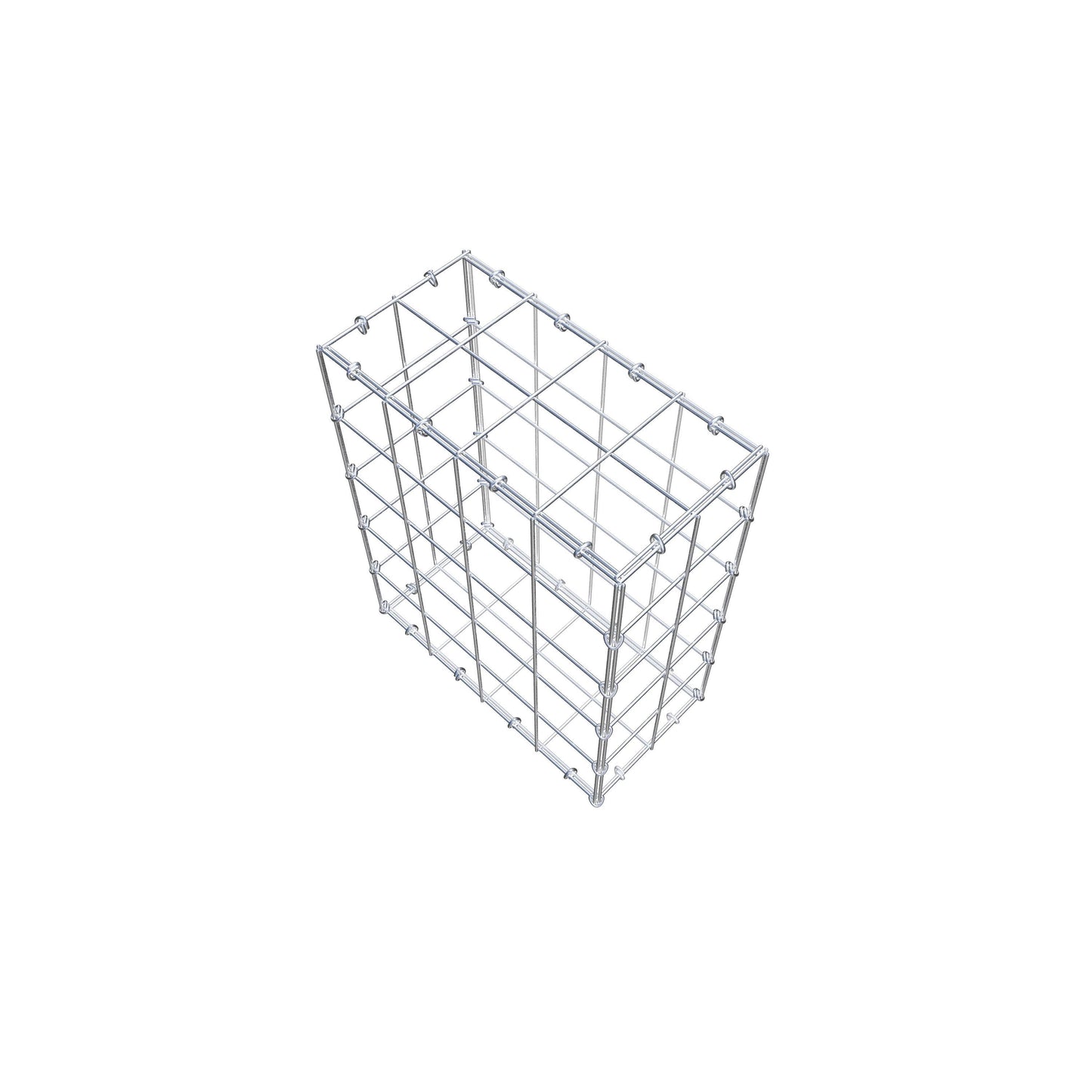 Gabion 50 cm x 40 cm x 20 cm (L x H x P), mailles 10 cm x 10 cm, anneau en C