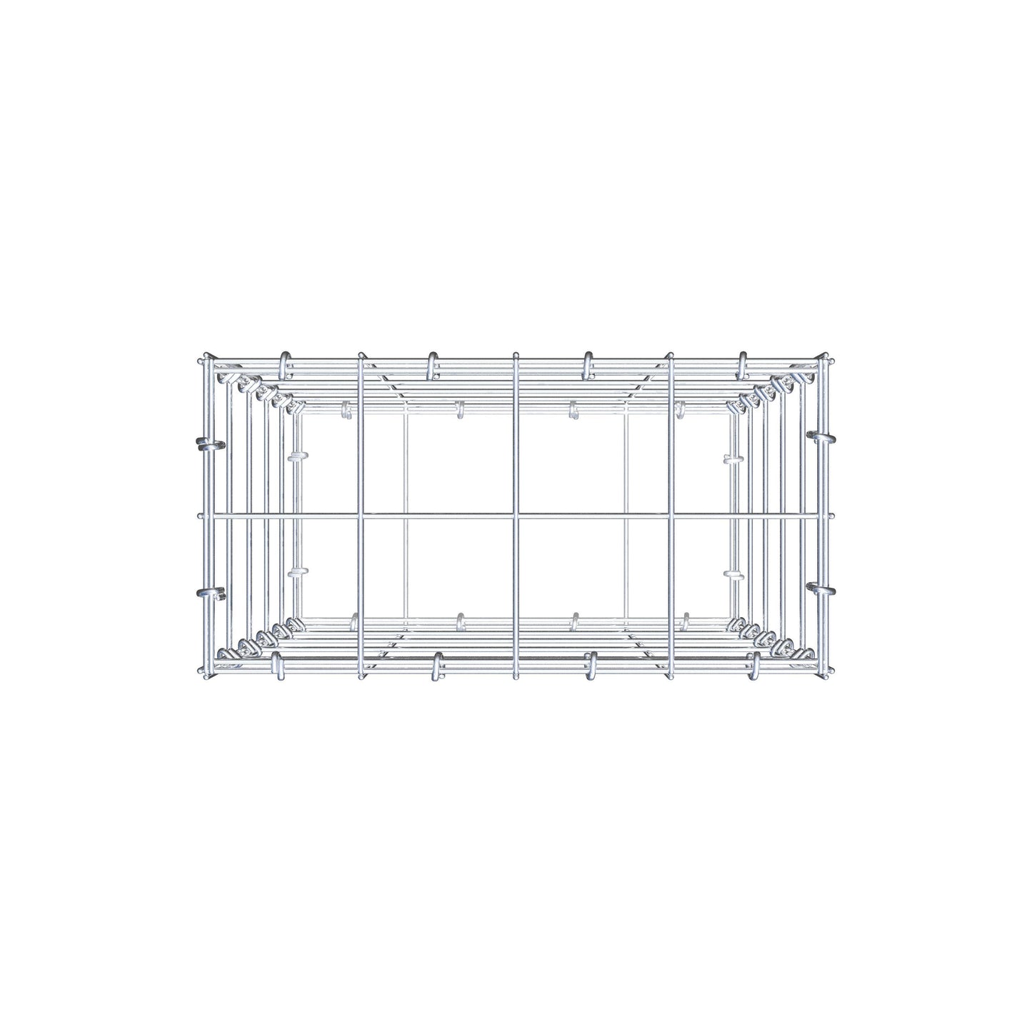 Gabion 50 cm x 40 cm x 20 cm (L x H x P), mailles 10 cm x 10 cm, anneau en C