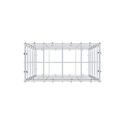 Gabion 50 cm x 40 cm x 20 cm (L x H x P), mailles 10 cm x 10 cm, anneau en C