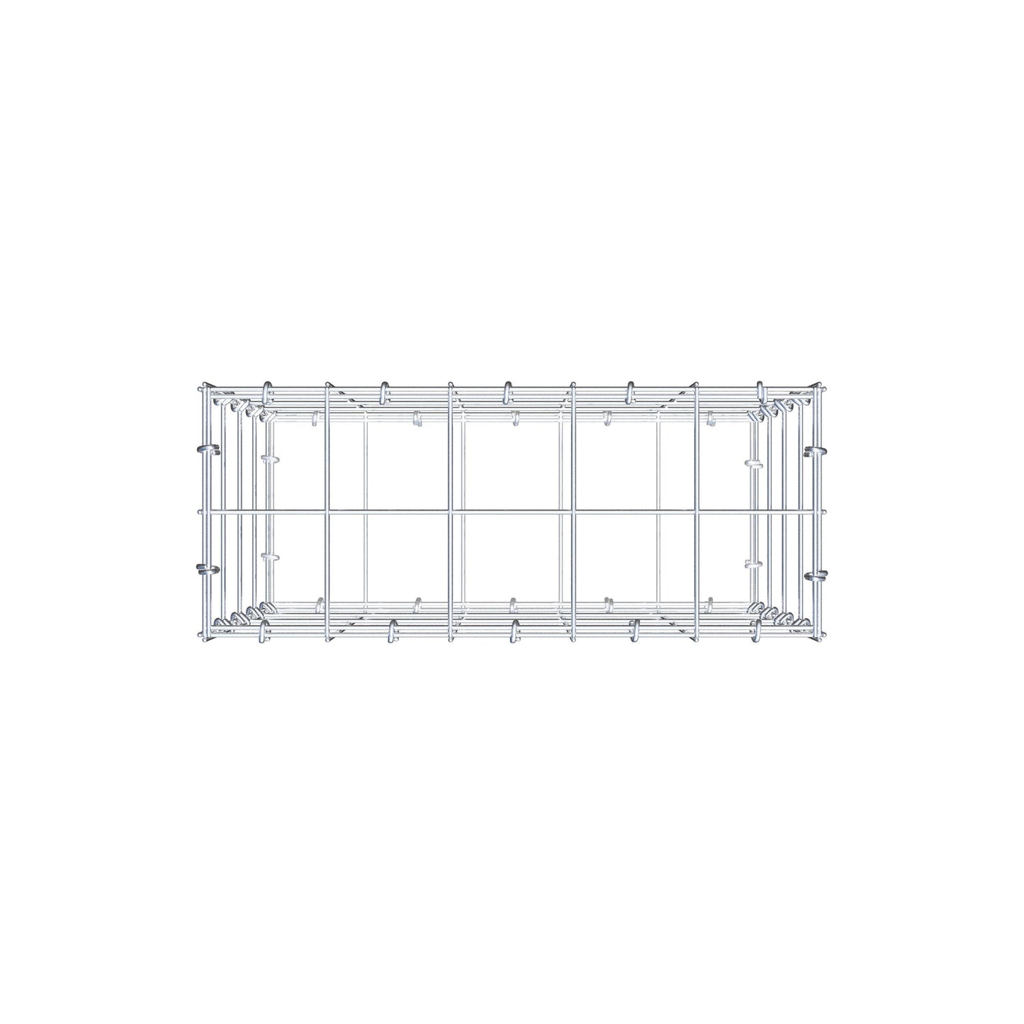 Gabion 50 cm x 40 cm x 20 cm (L x H x P), mailles 10 cm x 10 cm, anneau en C