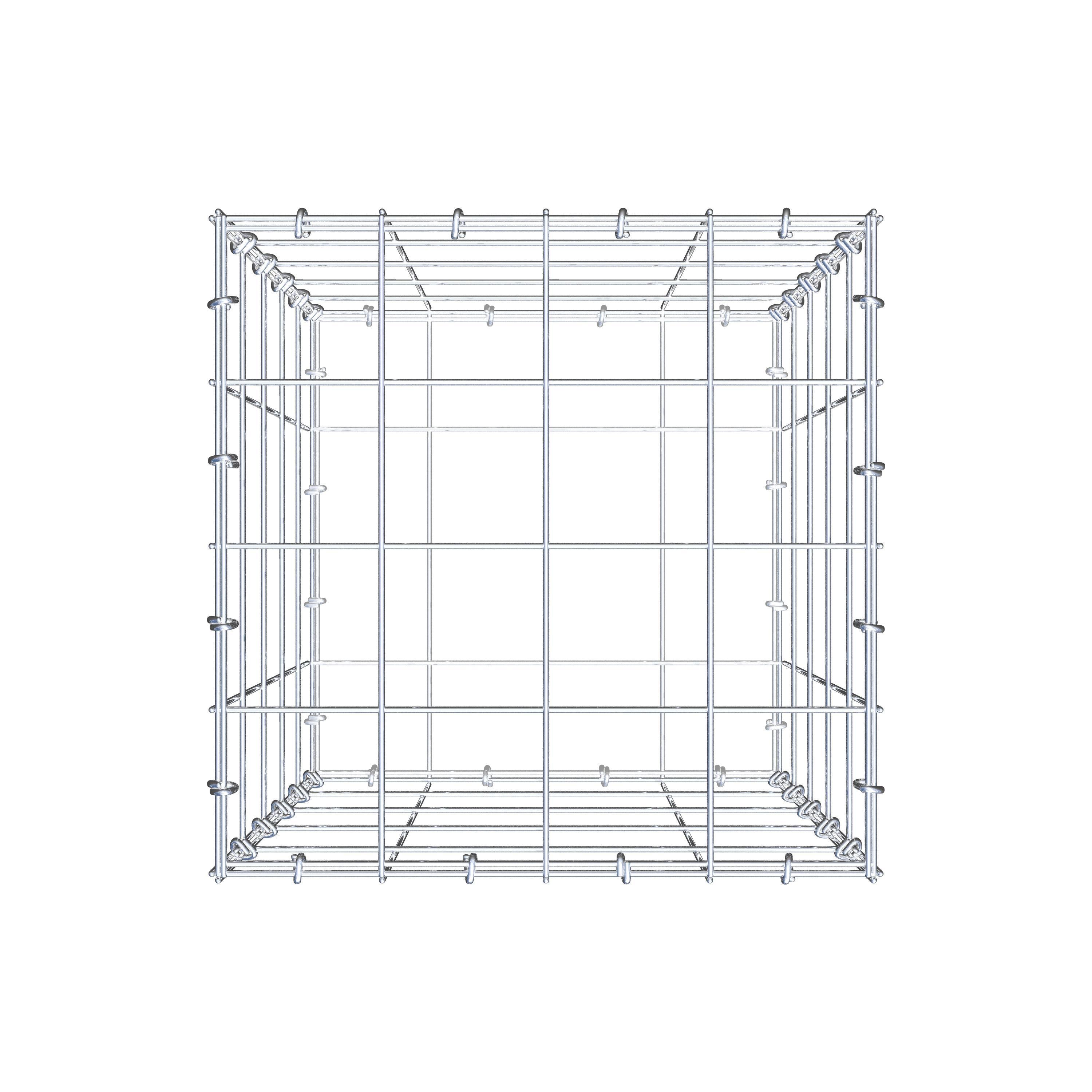 Gabione 50 cm x 40 cm x 40 cm (L x H x T), Maschenweite 10 cm x 10 cm, C-Ring