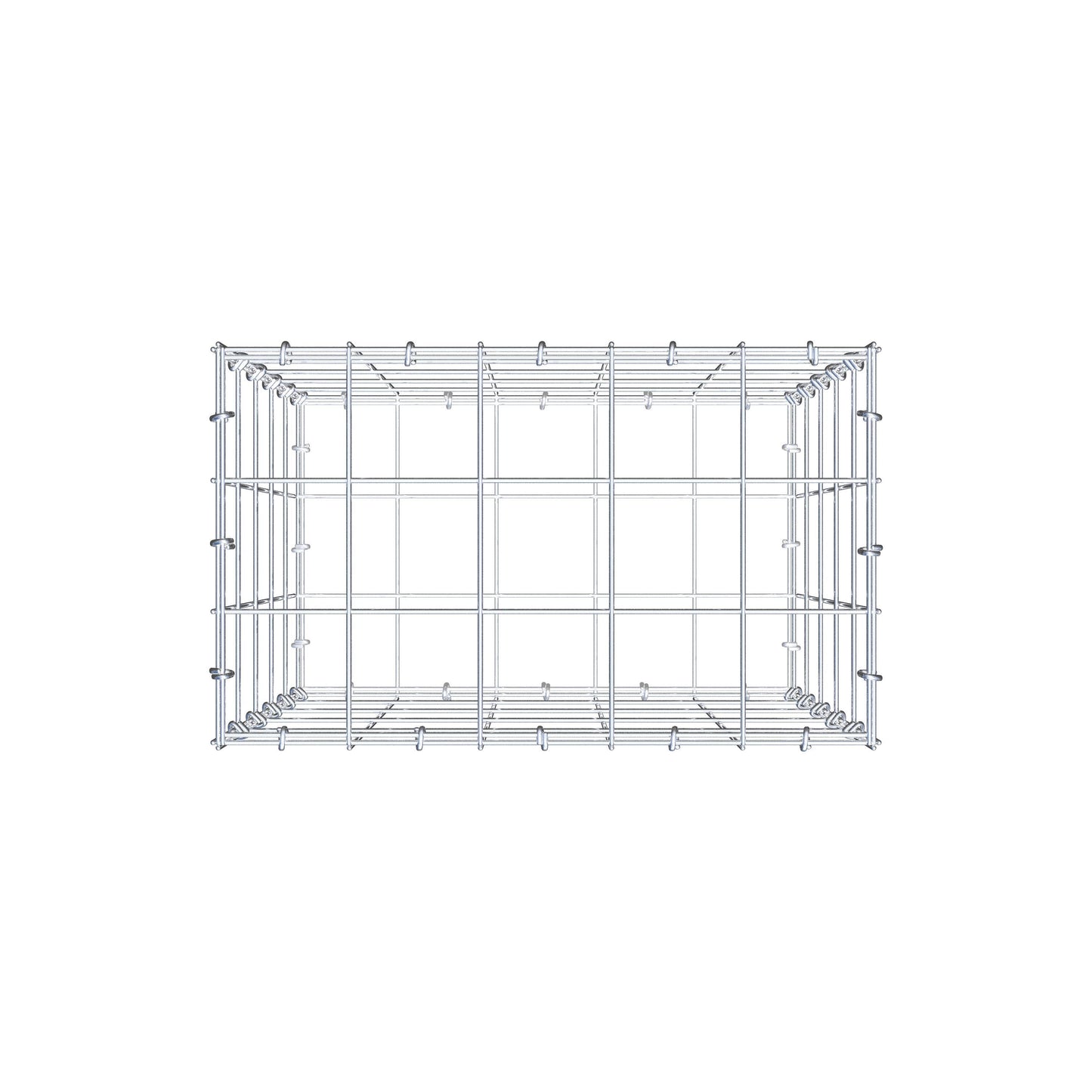 Gabion 50 cm x 50 cm x 30 cm (L x H x D), maskstorlek 10 cm x 10 cm, C-ring