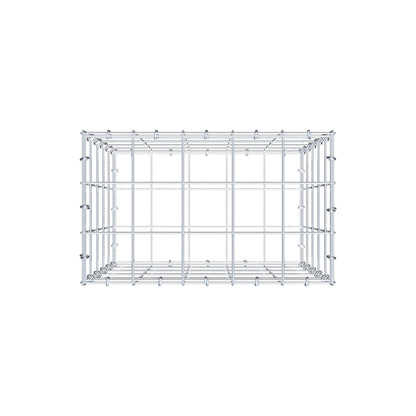 Gabion 50 cm x 50 cm x 30 cm (L x H x D), maskstorlek 10 cm x 10 cm, C-ring