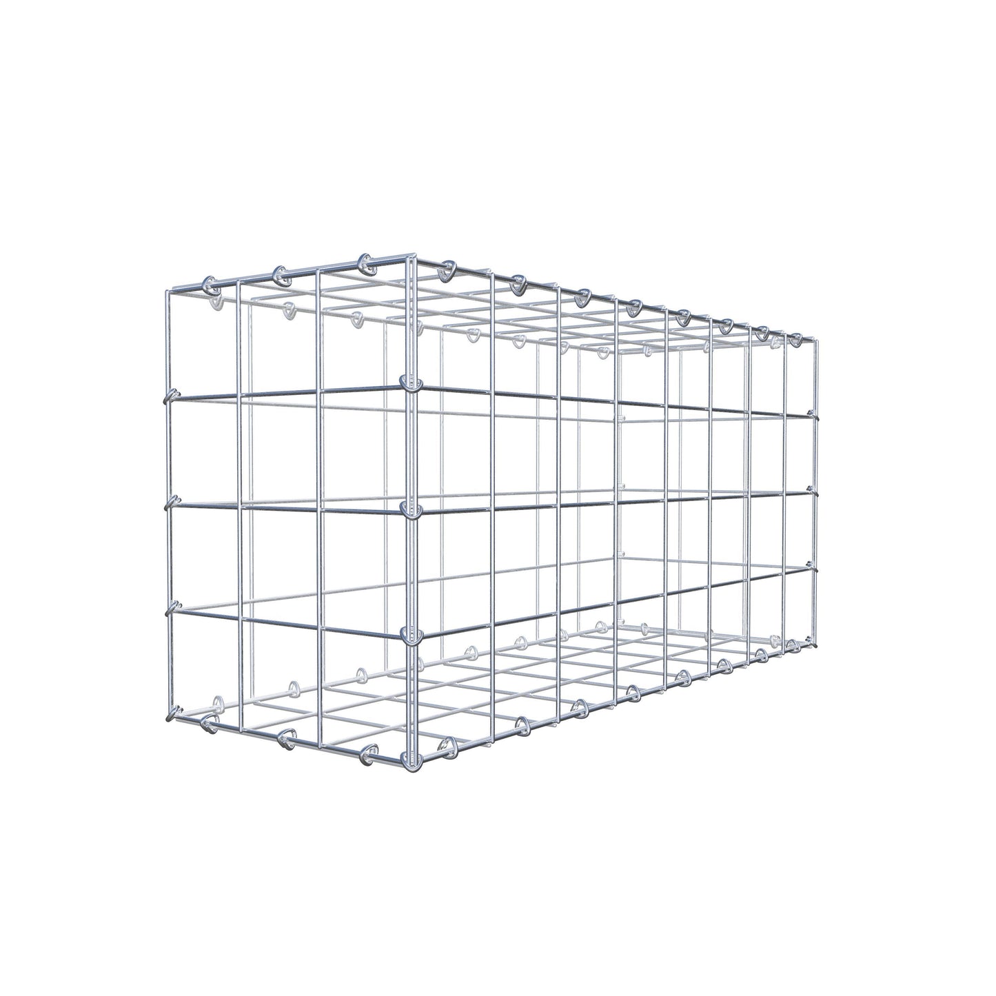 Gabion 80 cm x 40 cm x 30 cm (L x H x P), mailles 10 cm x 10 cm, anneau en C