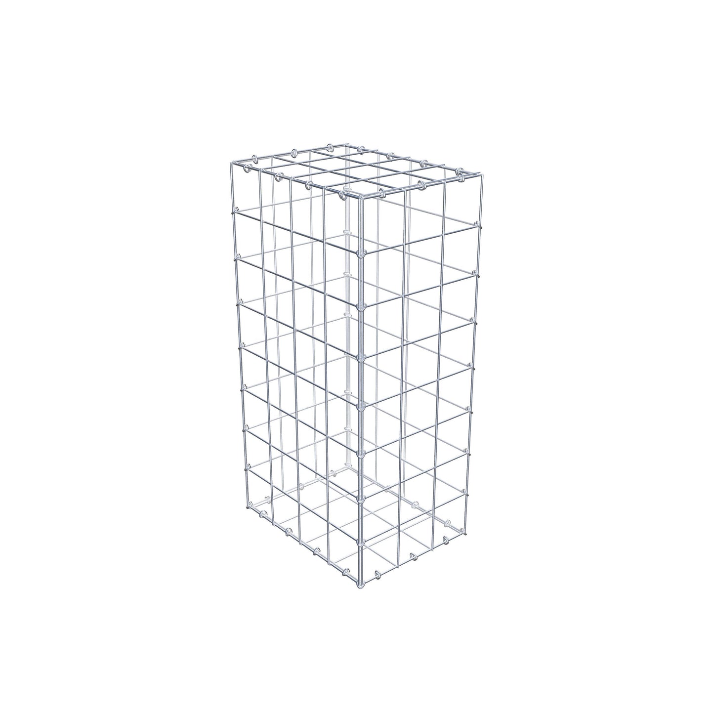 Gabion 80 cm x 40 cm x 30 cm (L x H x P), mailles 10 cm x 10 cm, anneau en C