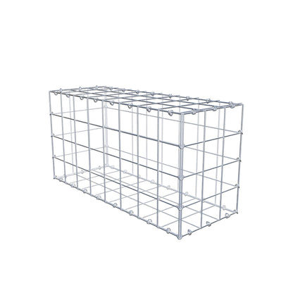 Gabion 80 cm x 40 cm x 30 cm (L x H x P), mailles 10 cm x 10 cm, anneau en C