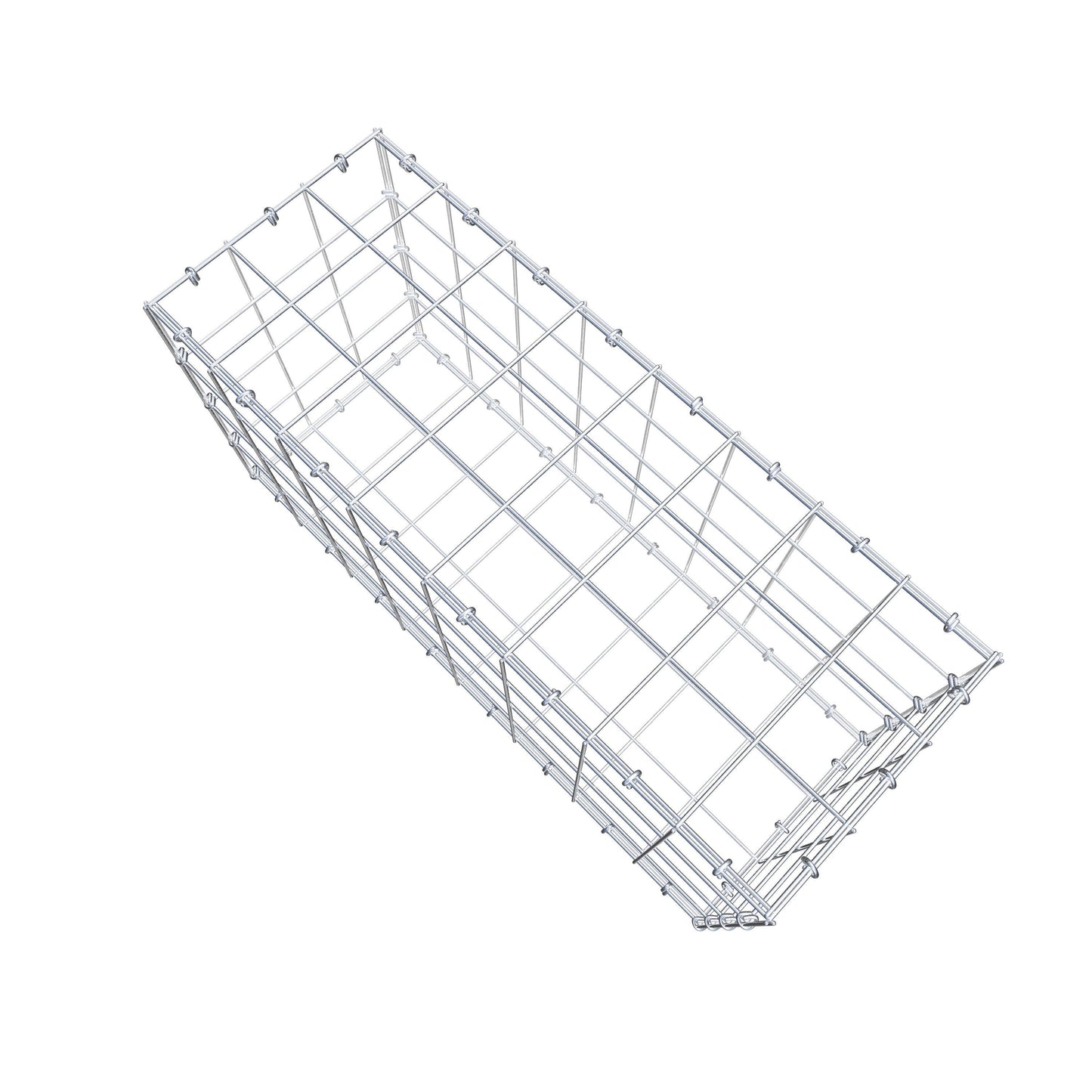 Gabion 80 cm x 40 cm x 30 cm (L x H x P), mailles 10 cm x 10 cm, anneau en C