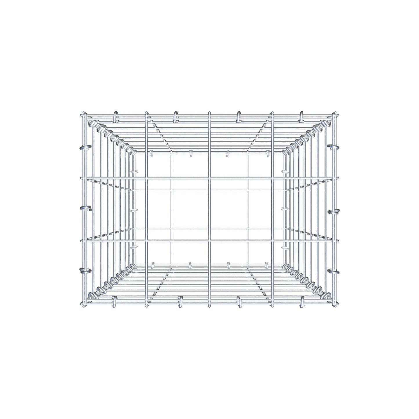 Gabion 80 cm x 40 cm x 30 cm (L x H x P), mailles 10 cm x 10 cm, anneau en C