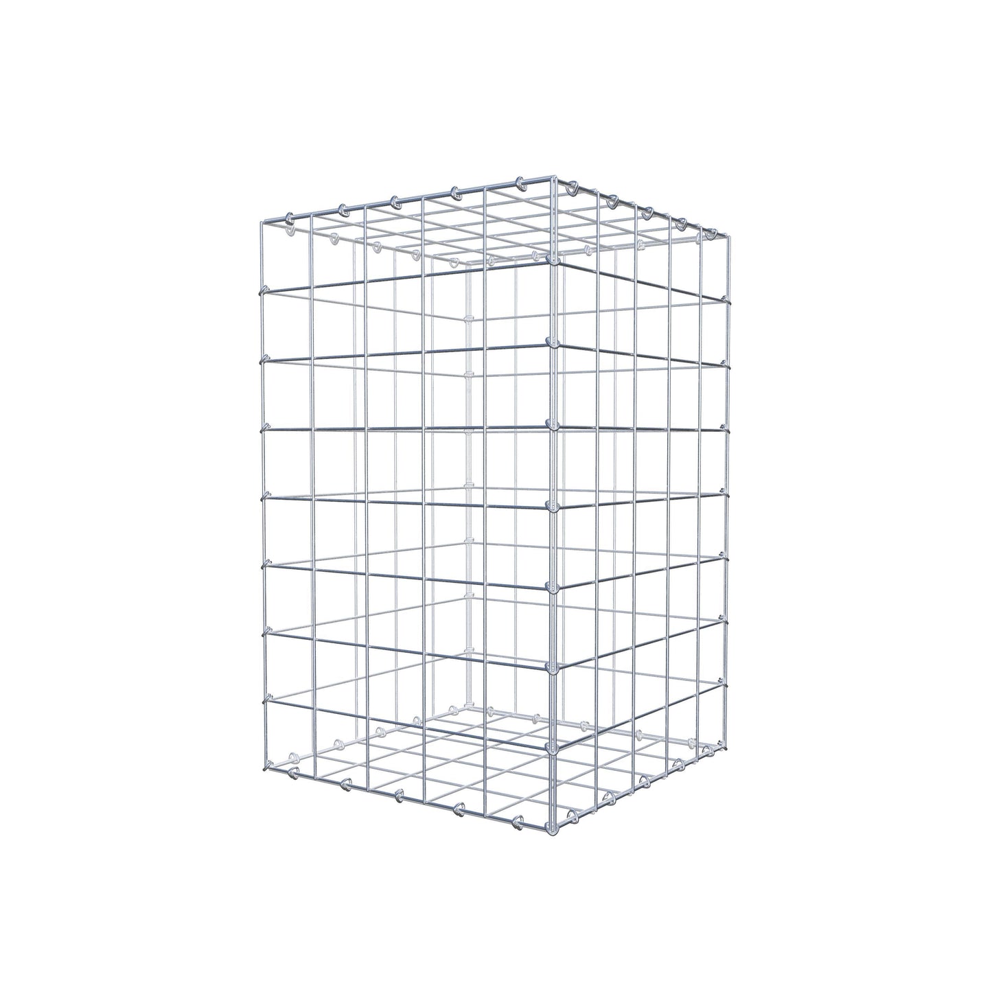 Gabion 80 cm x 50 cm x 50 cm (L x H x D), maskestørrelse 10 cm x 10 cm, C-ring