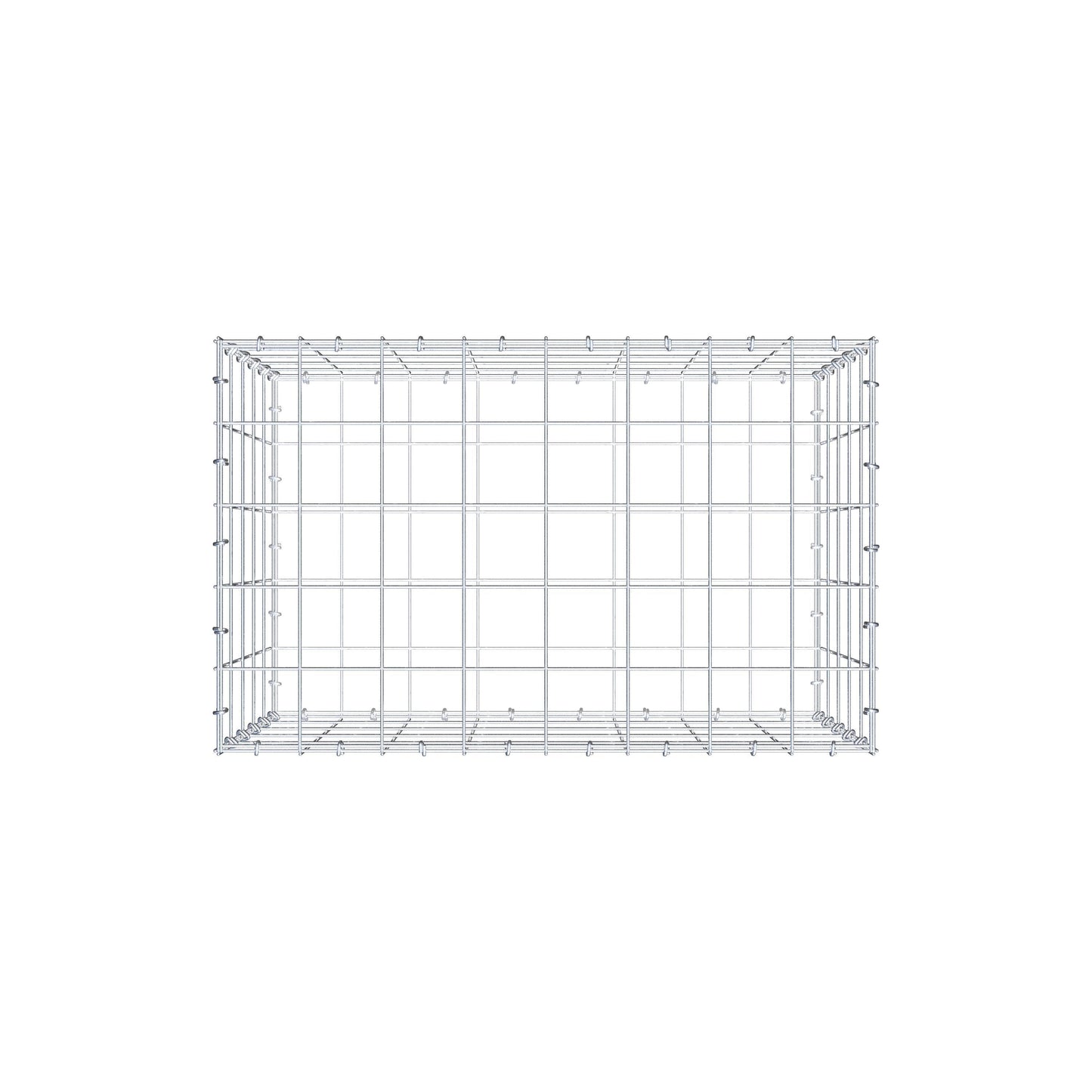 Gabion 80 cm x 50 cm x 50 cm (L x H x D), maskestørrelse 10 cm x 10 cm, C-ring