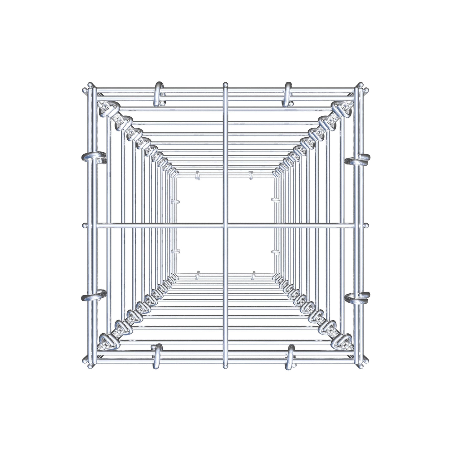 Gabione 100 cm x 20 cm x 20 cm (L x H x T), Maschenweite 10 cm x 10 cm, C-Ring