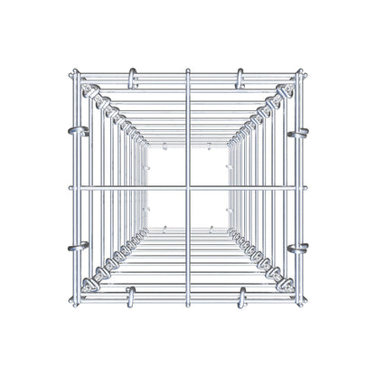 Gabione 100 cm x 20 cm x 20 cm (L x H x T), Maschenweite 10 cm x 10 cm, C-Ring