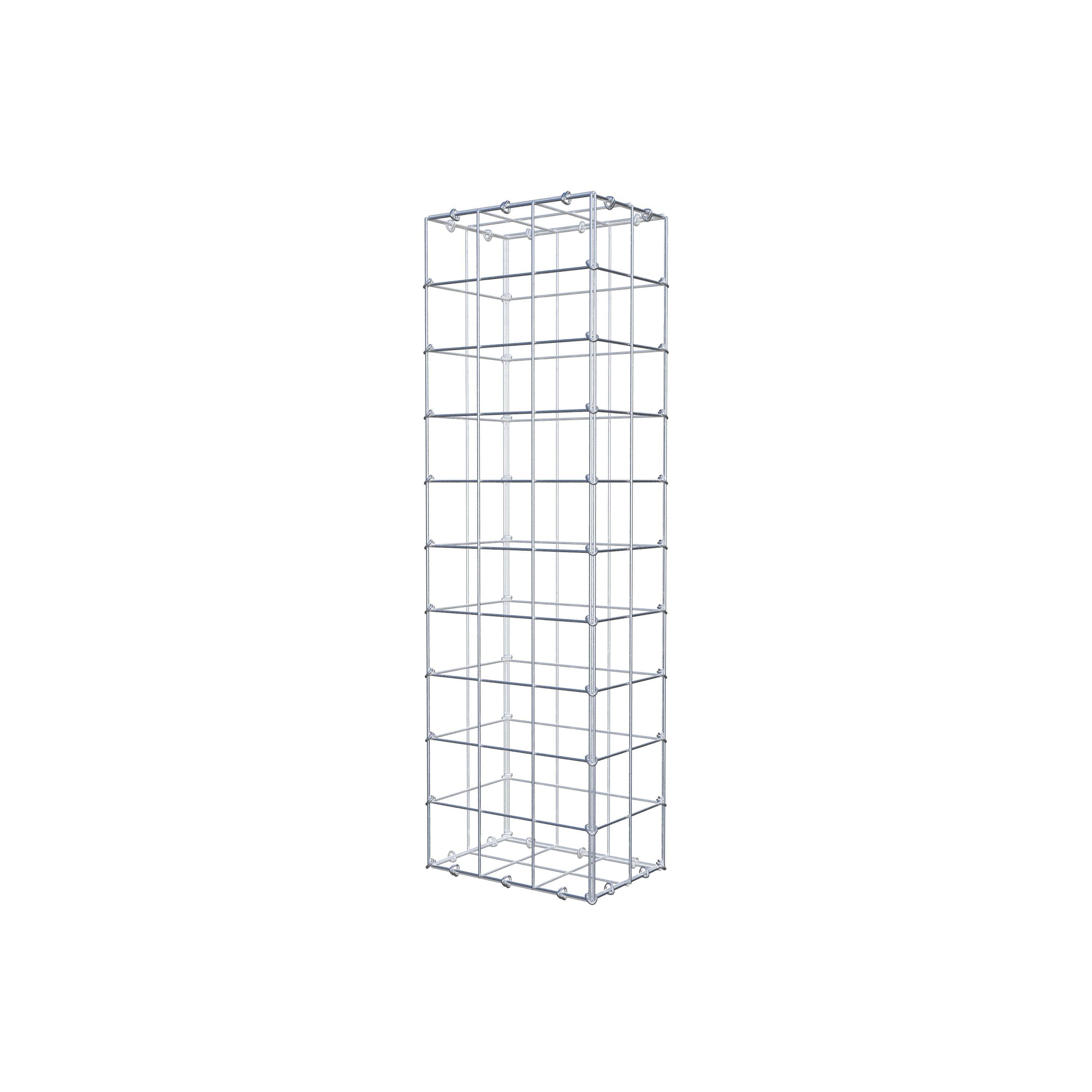 Gabion 100 cm x 20 cm x 30 cm (L x H x D), mesh size 10 cm x 10 cm, C-ring