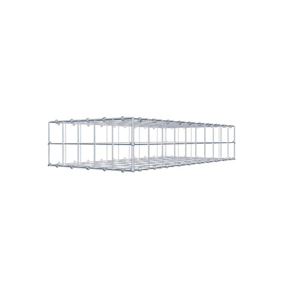 Gavión 100 cm x 20 cm x 50 cm (L x A x P), malla 10 cm x 10 cm, anillo en C