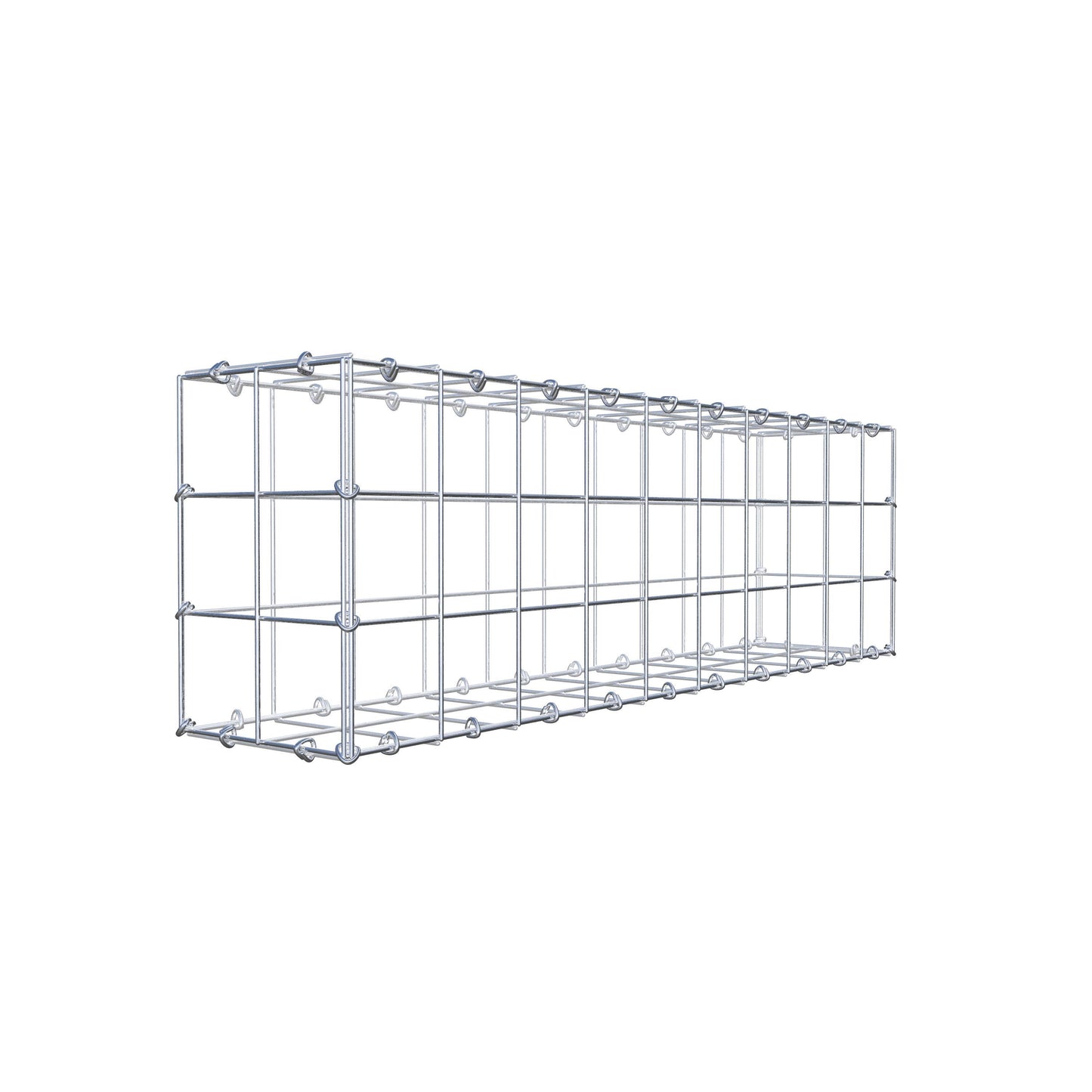 Gabion 100 cm x 30 cm x 20 cm (L x H x P), mailles 10 cm x 10 cm, anneau en C