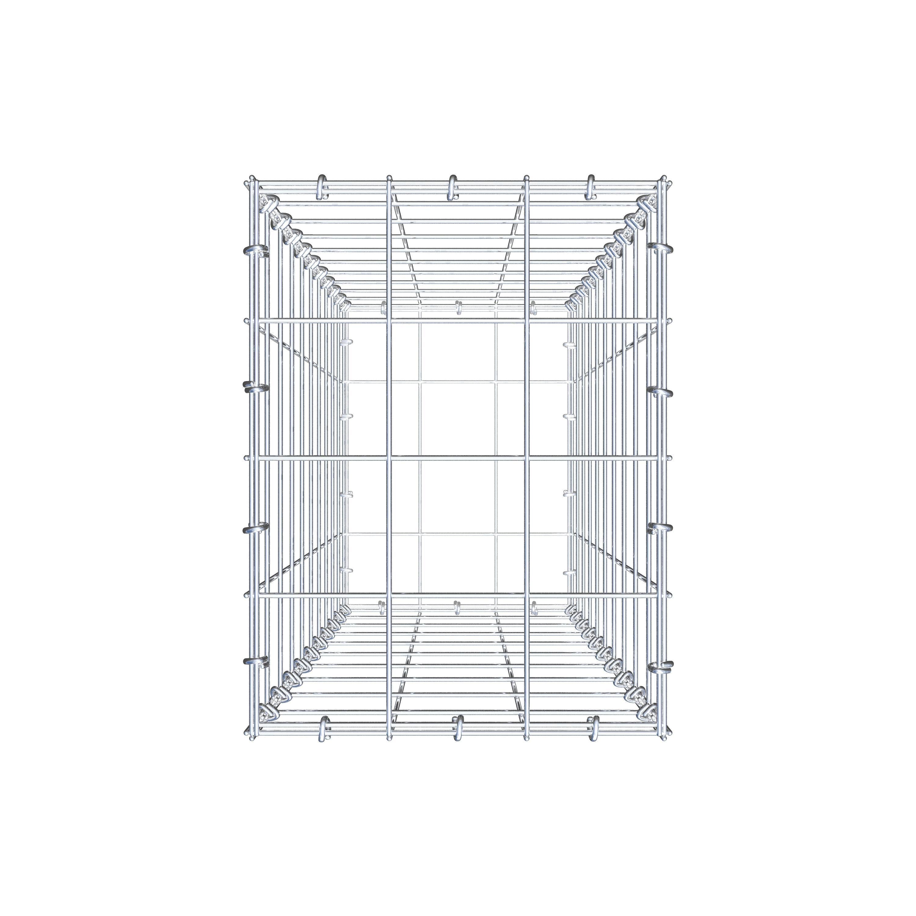 Schanskorf 100 cm x 30 cm x 40 cm (L x H x D), maaswijdte 10 cm x 10 cm, C-ring