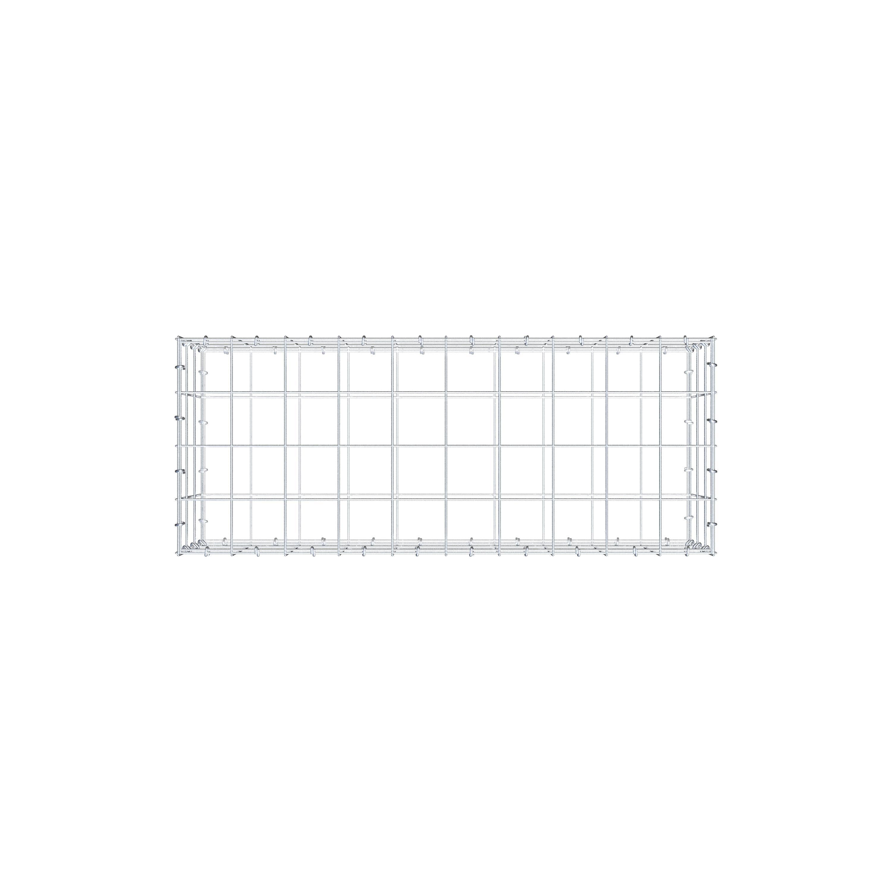 Schanskorf 100 cm x 30 cm x 40 cm (L x H x D), maaswijdte 10 cm x 10 cm, C-ring