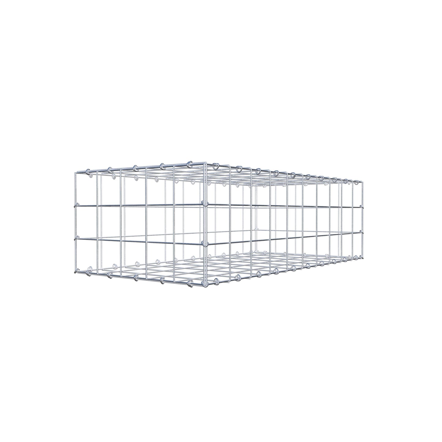 Gavión 100 cm x 30 cm x 50 cm (L x A x P), malla 10 cm x 10 cm, anillo en C