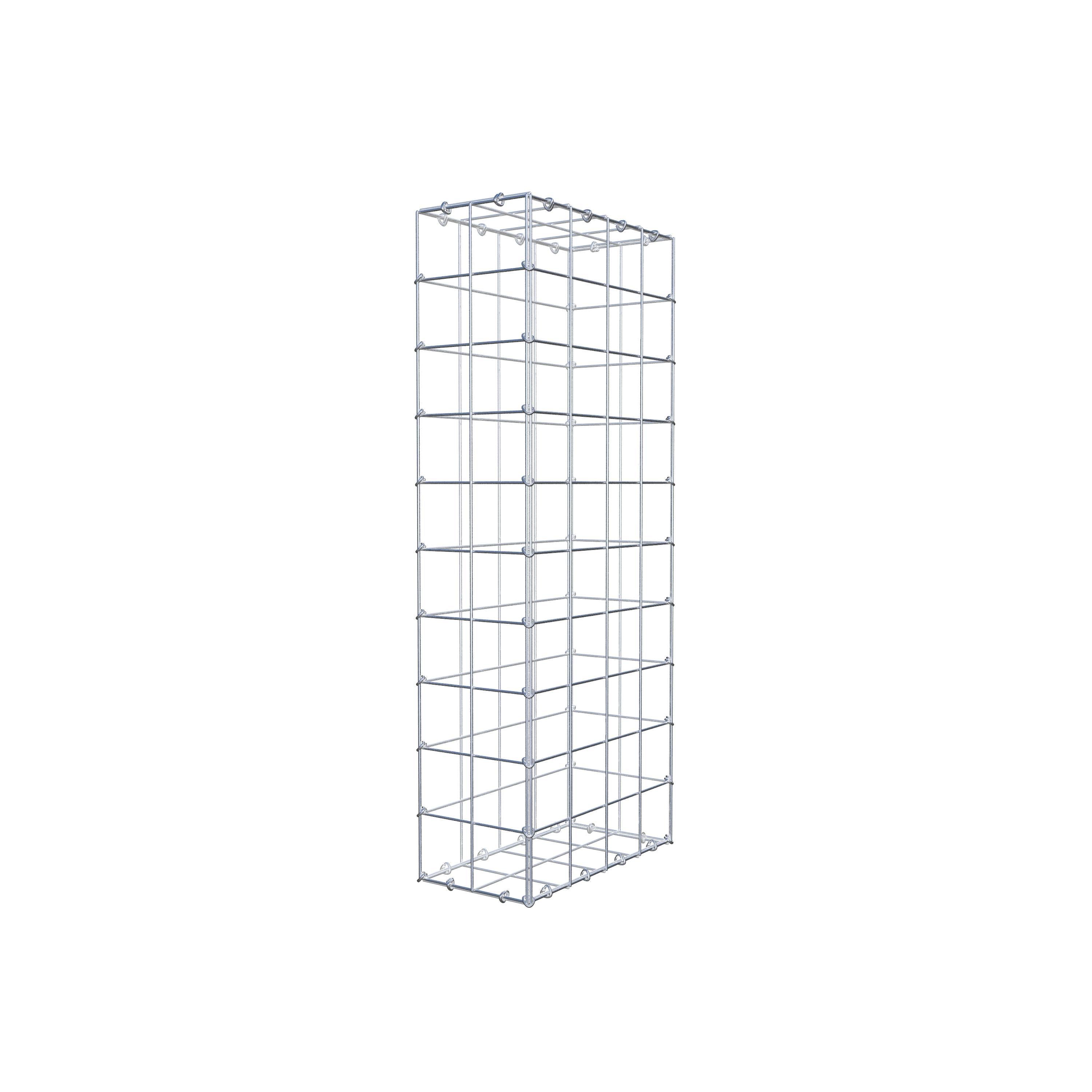 Gabion 100 cm x 40 cm x 20 cm (L x H x D), maskstorlek 10 cm x 10 cm, C-ring