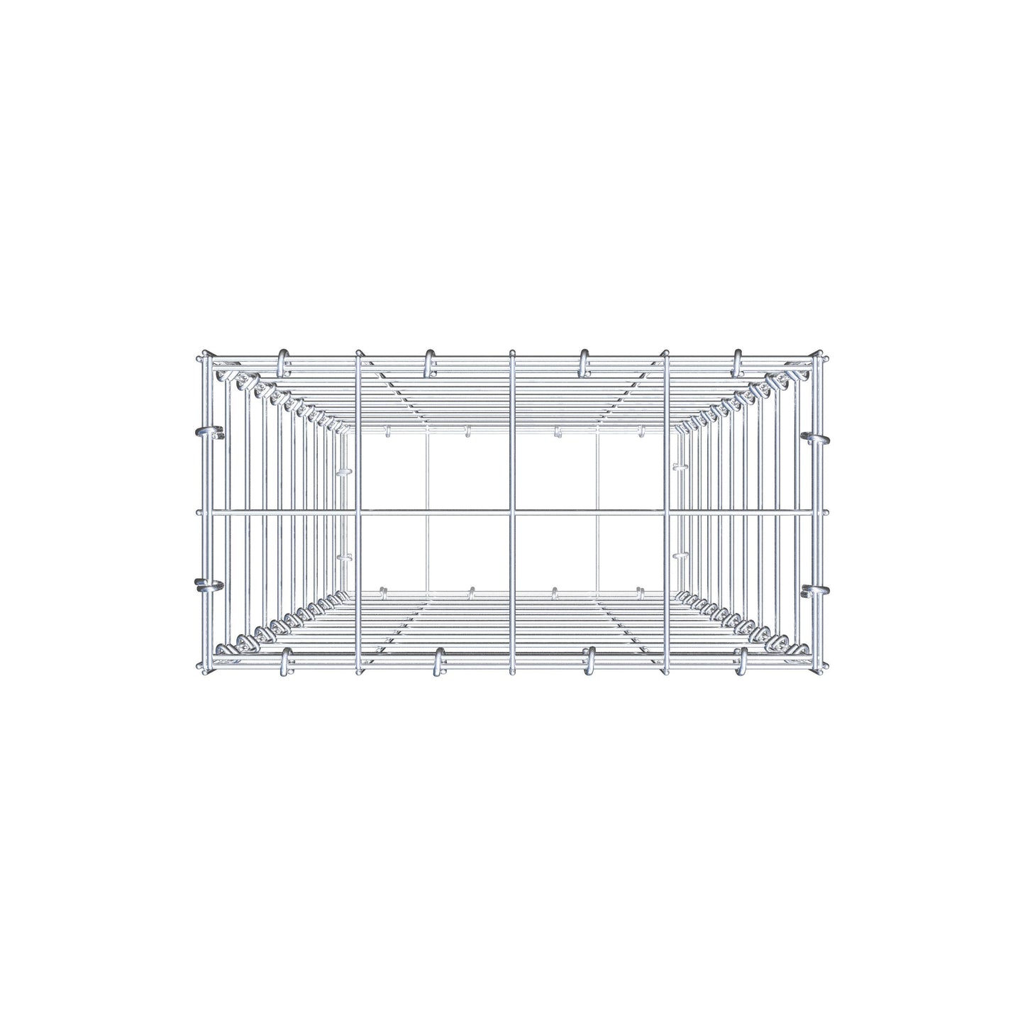 Gabion 100 cm x 40 cm x 20 cm (L x H x D), mesh size 10 cm x 10 cm, C-ring