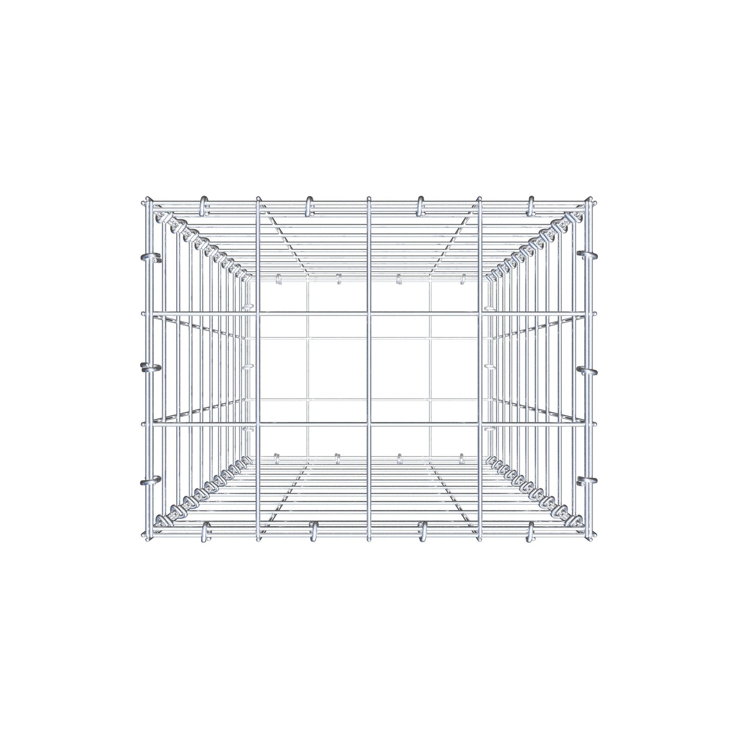 Gabião 100 cm x 40 cm x 30 cm (C x A x P), malhagem 10 cm x 10 cm, anel C