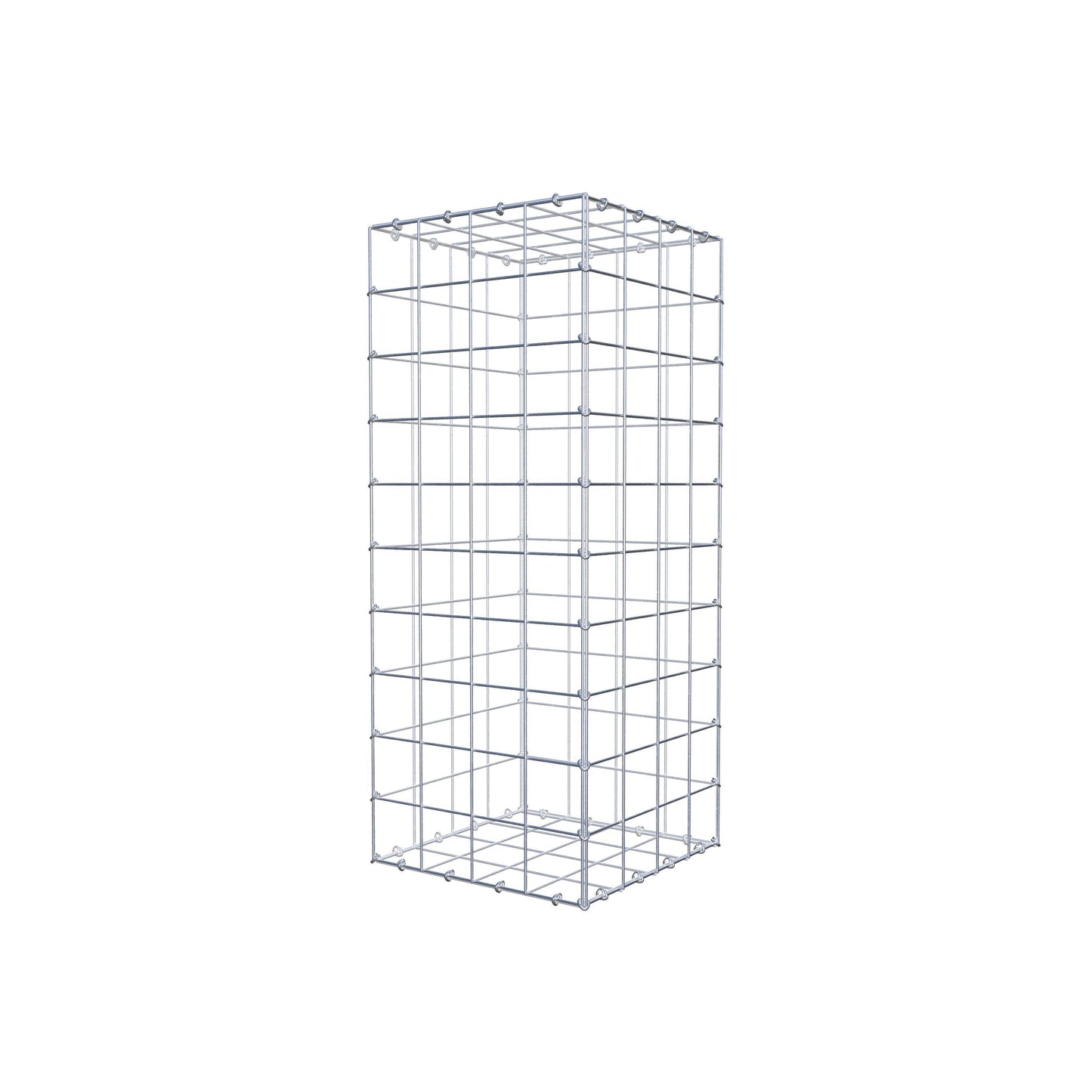 Gabion 100 cm x 40 cm x 40 cm (L x H x P), mailles 10 cm x 10 cm, anneau en C