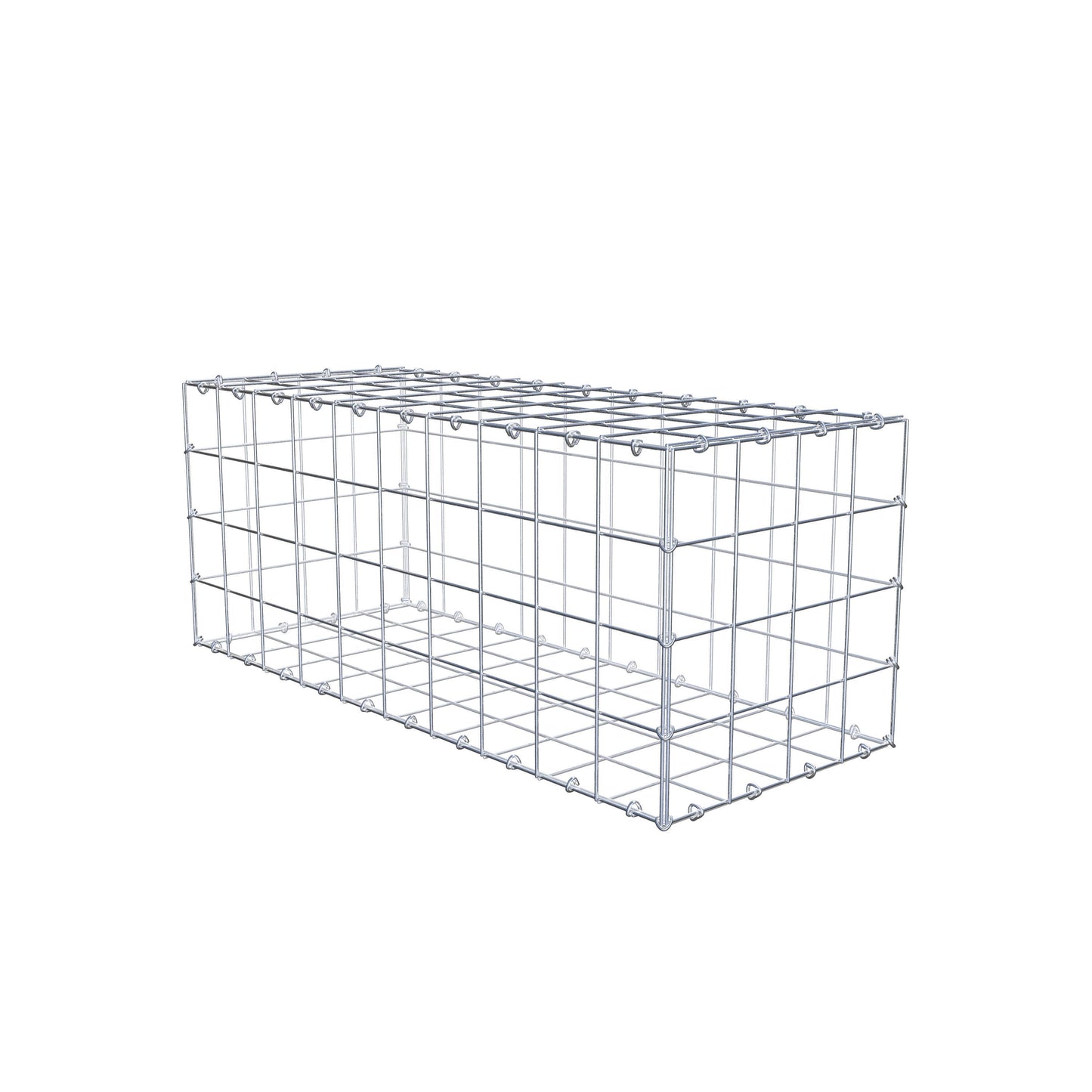 Gabion 100 cm x 40 cm x 40 cm (L x H x P), mailles 10 cm x 10 cm, anneau en C