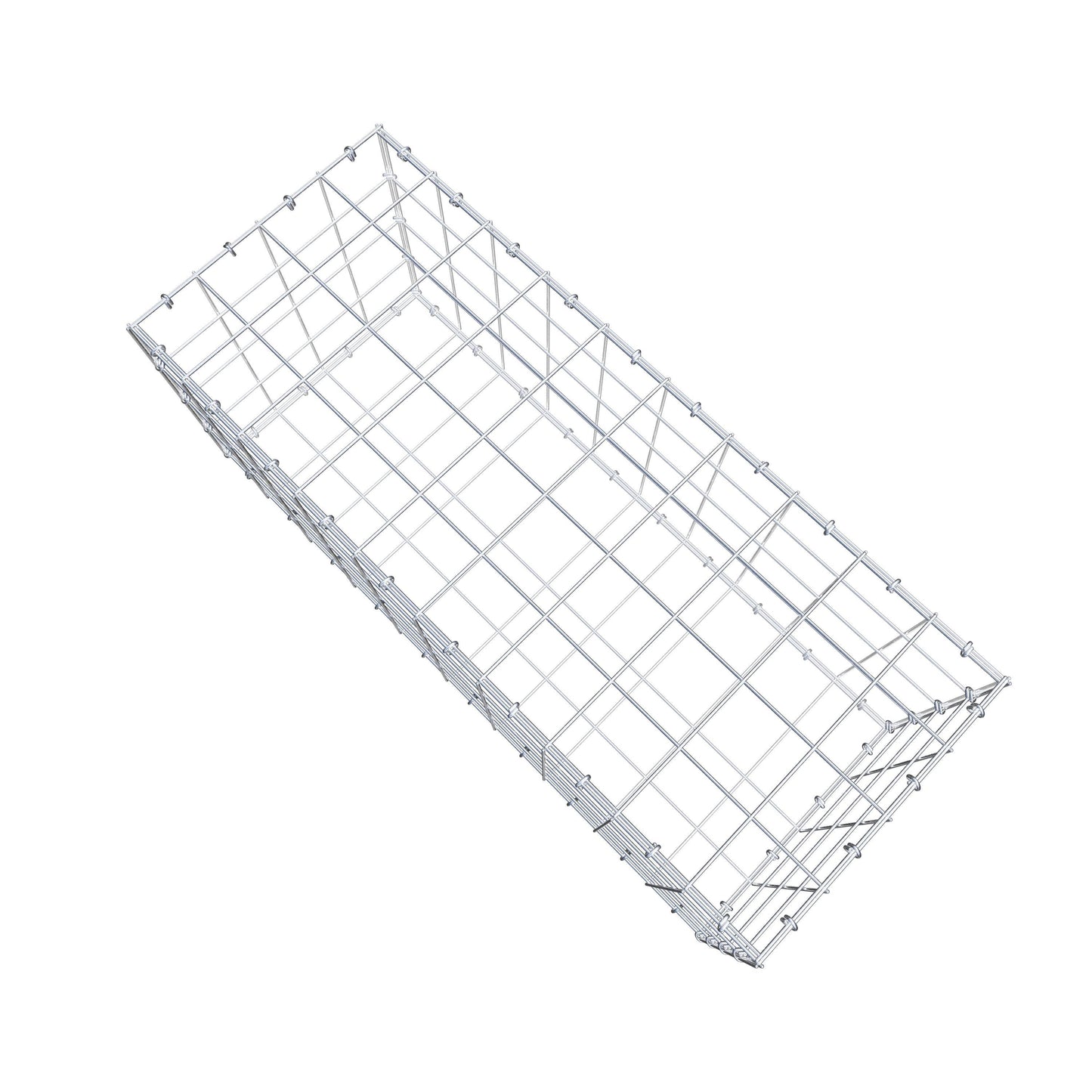 Gabion 100 cm x 40 cm x 40 cm (L x H x P), mailles 10 cm x 10 cm, anneau en C