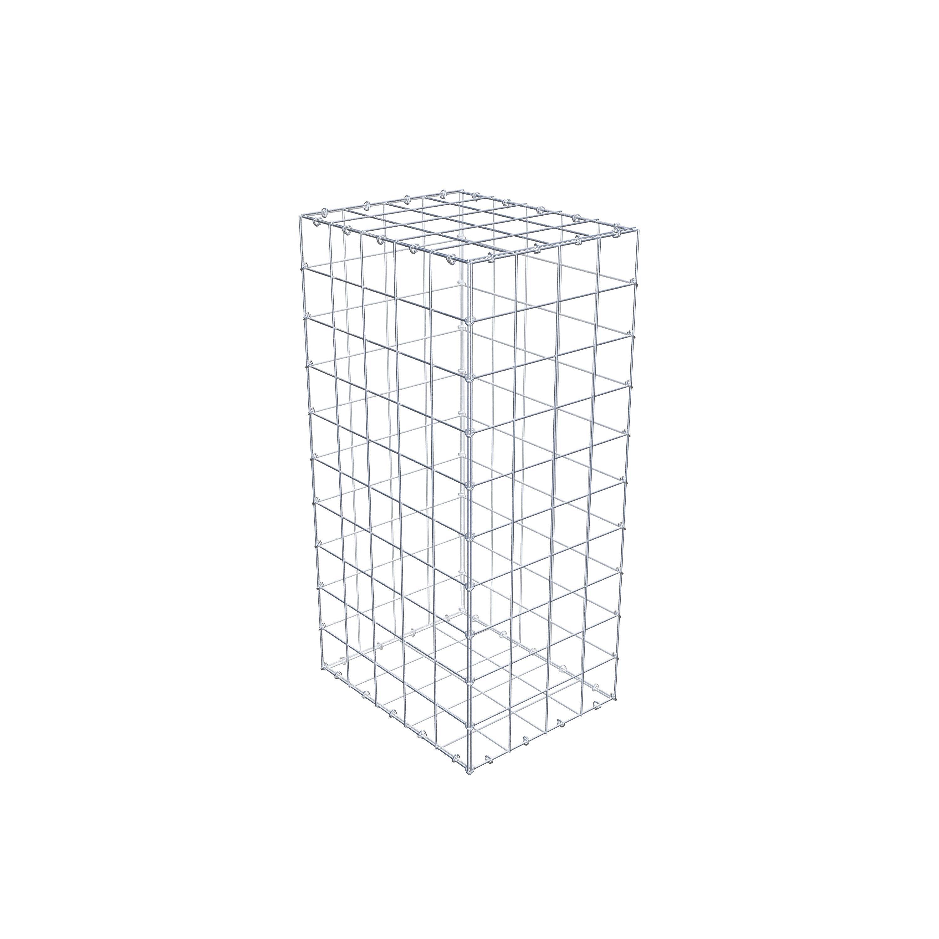 Gabion 100 cm x 50 cm x 40 cm (L x H x D), mesh size 10 cm x 10 cm, C-ring