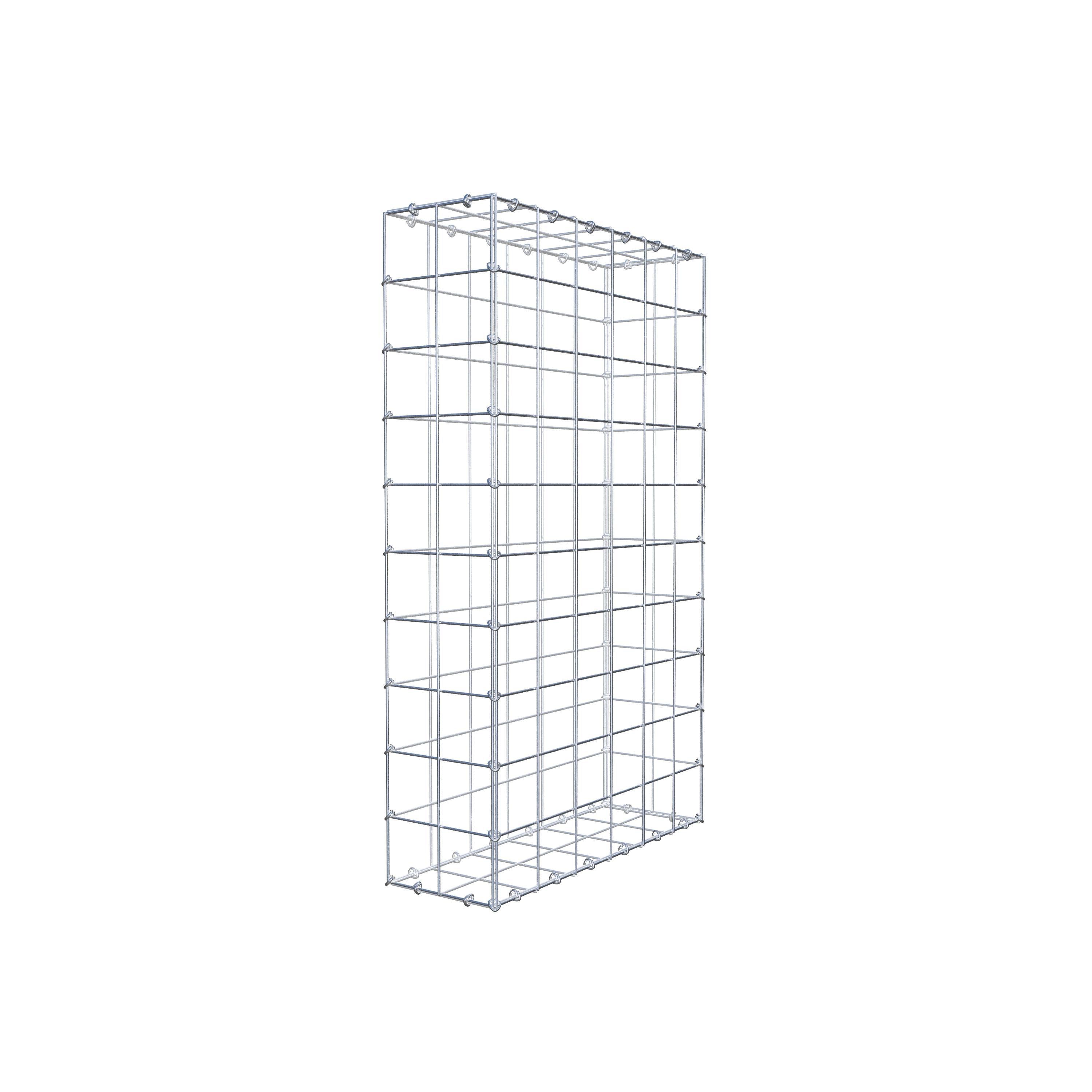 Gabion 100 cm x 60 cm x 20 cm (L x H x D), mesh size 10 cm x 10 cm, C-ring