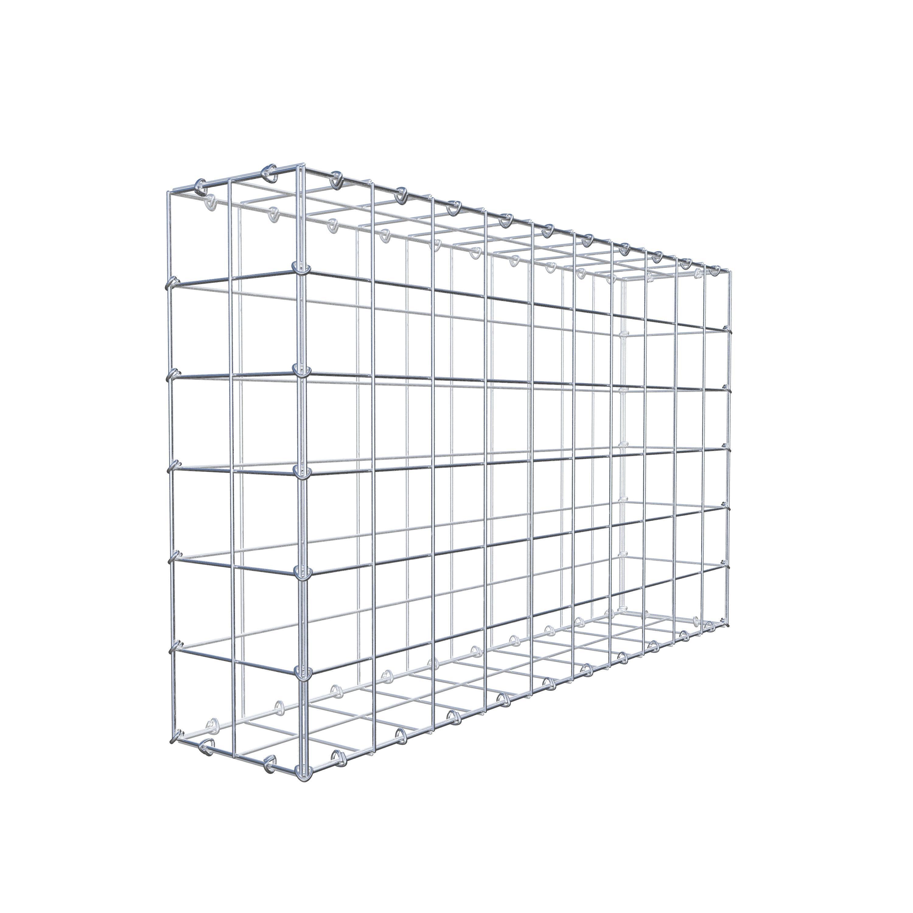 Gabion 100 cm x 60 cm x 20 cm (L x H x D), mesh size 10 cm x 10 cm, C-ring