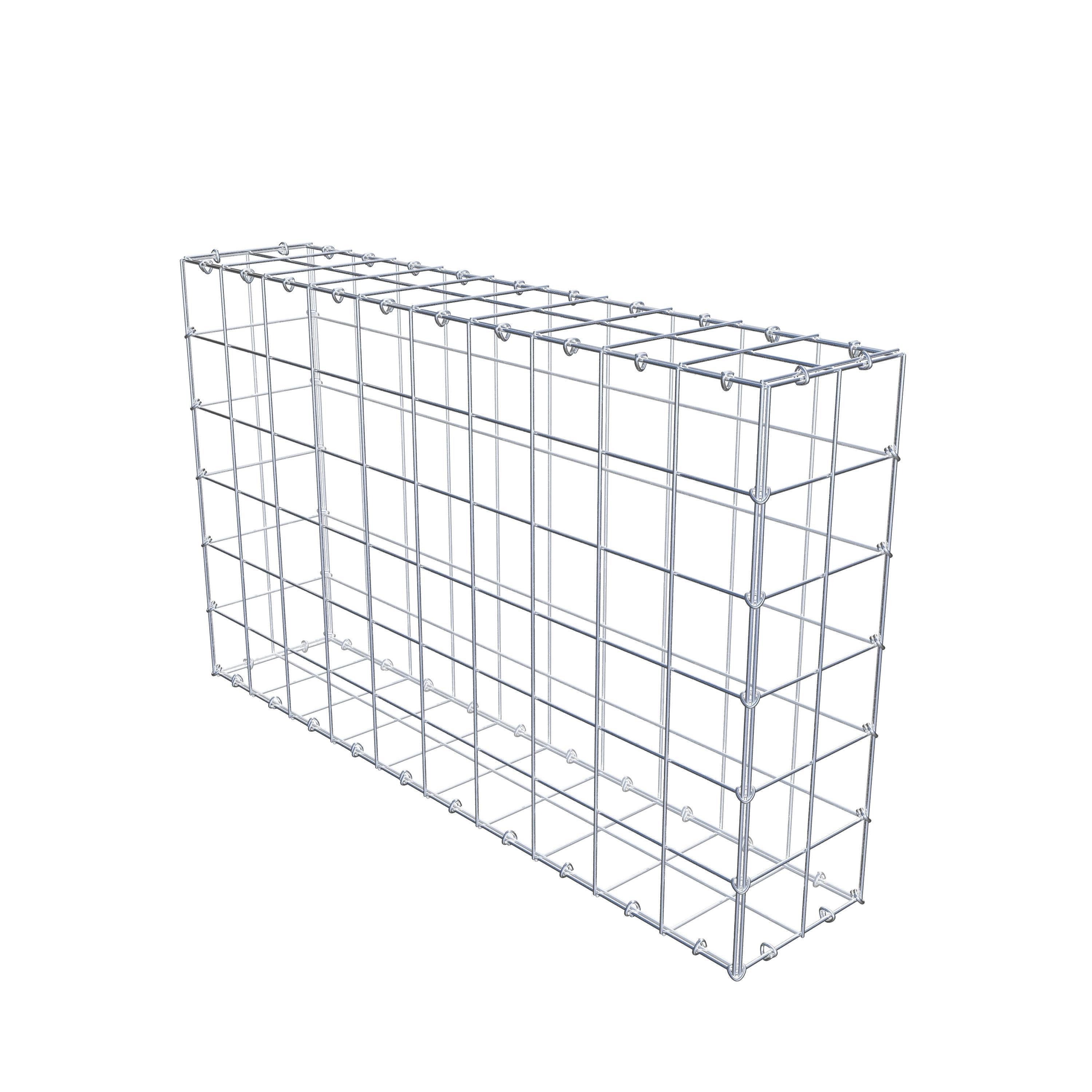 Gabion 100 cm x 60 cm x 20 cm (L x H x D), mesh size 10 cm x 10 cm, C-ring