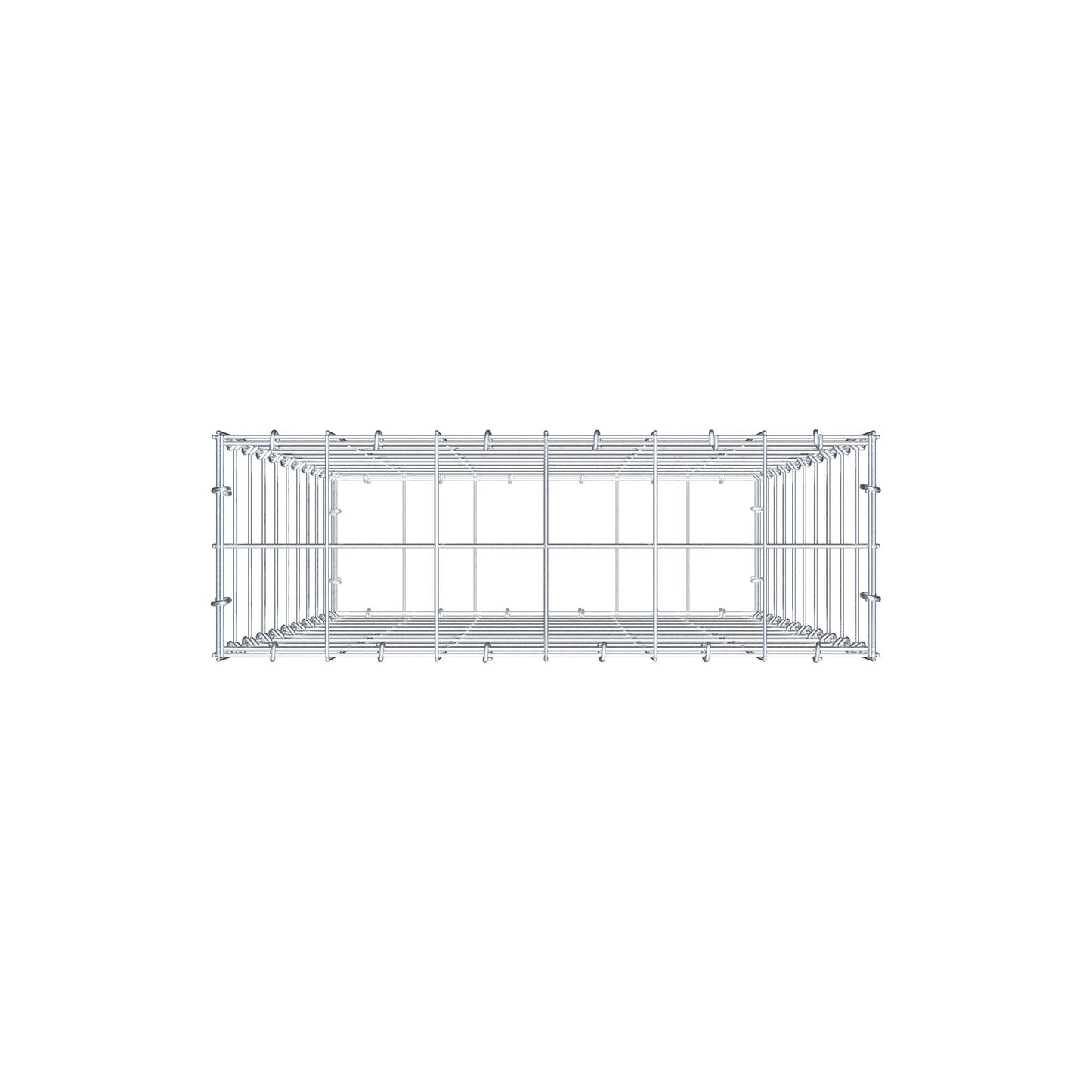 Gabion 100 cm x 60 cm x 20 cm (L x H x D), maskestørrelse 10 cm x 10 cm, C-ring