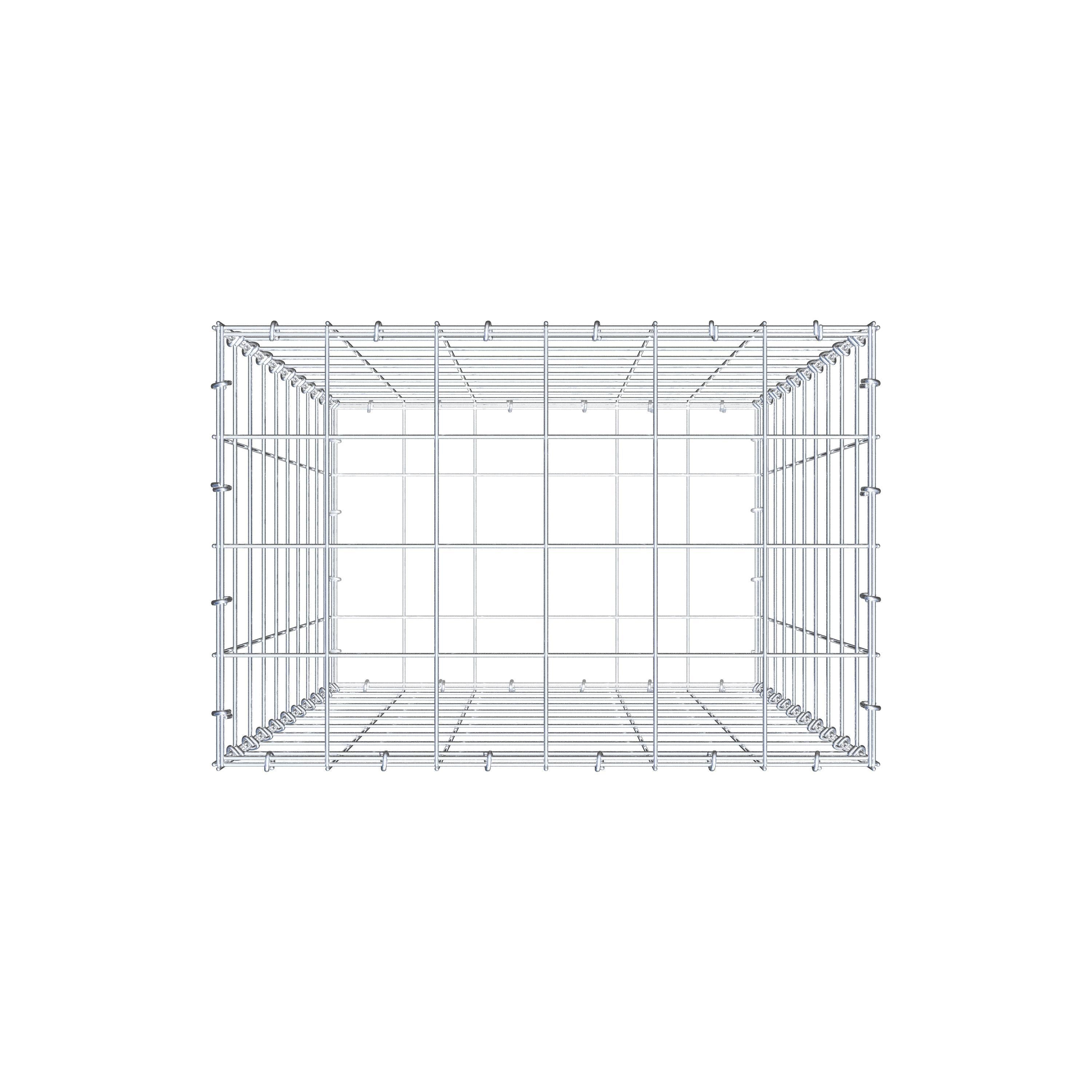 Gabion 100 cm x 60 cm x 40 cm (L x H x D), maskstorlek 10 cm x 10 cm, C-ring