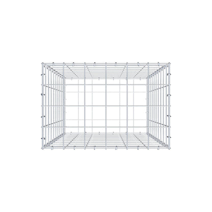 Gavión 100 cm x 60 cm x 40 cm (L x A x P), luz de malla 10 cm x 10 cm, anillo en C