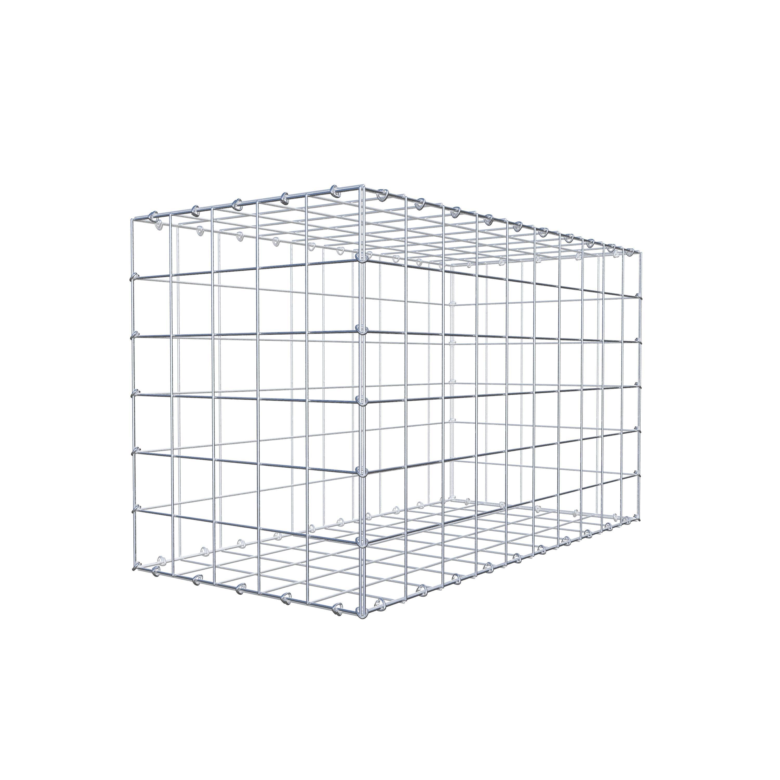 Gabion 100 cm x 60 cm x 50 cm (L x H x D), mesh size 10 cm x 10 cm, C-ring