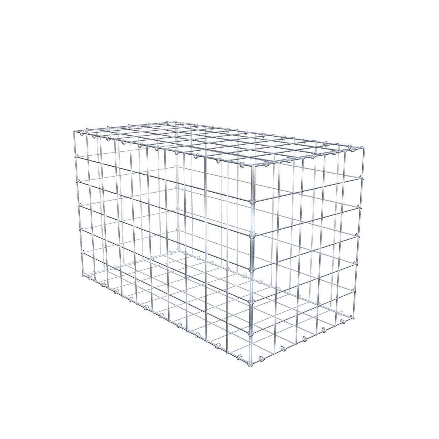 Gabion 100 cm x 60 cm x 50 cm (L x H x D), maskstorlek 10 cm x 10 cm, C-ring