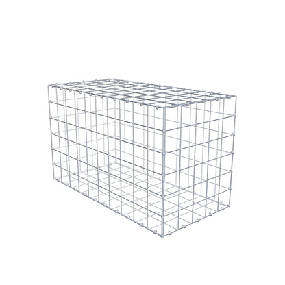Gabion 100 cm x 60 cm x 50 cm (L x H x D), maskstorlek 10 cm x 10 cm, C-ring
