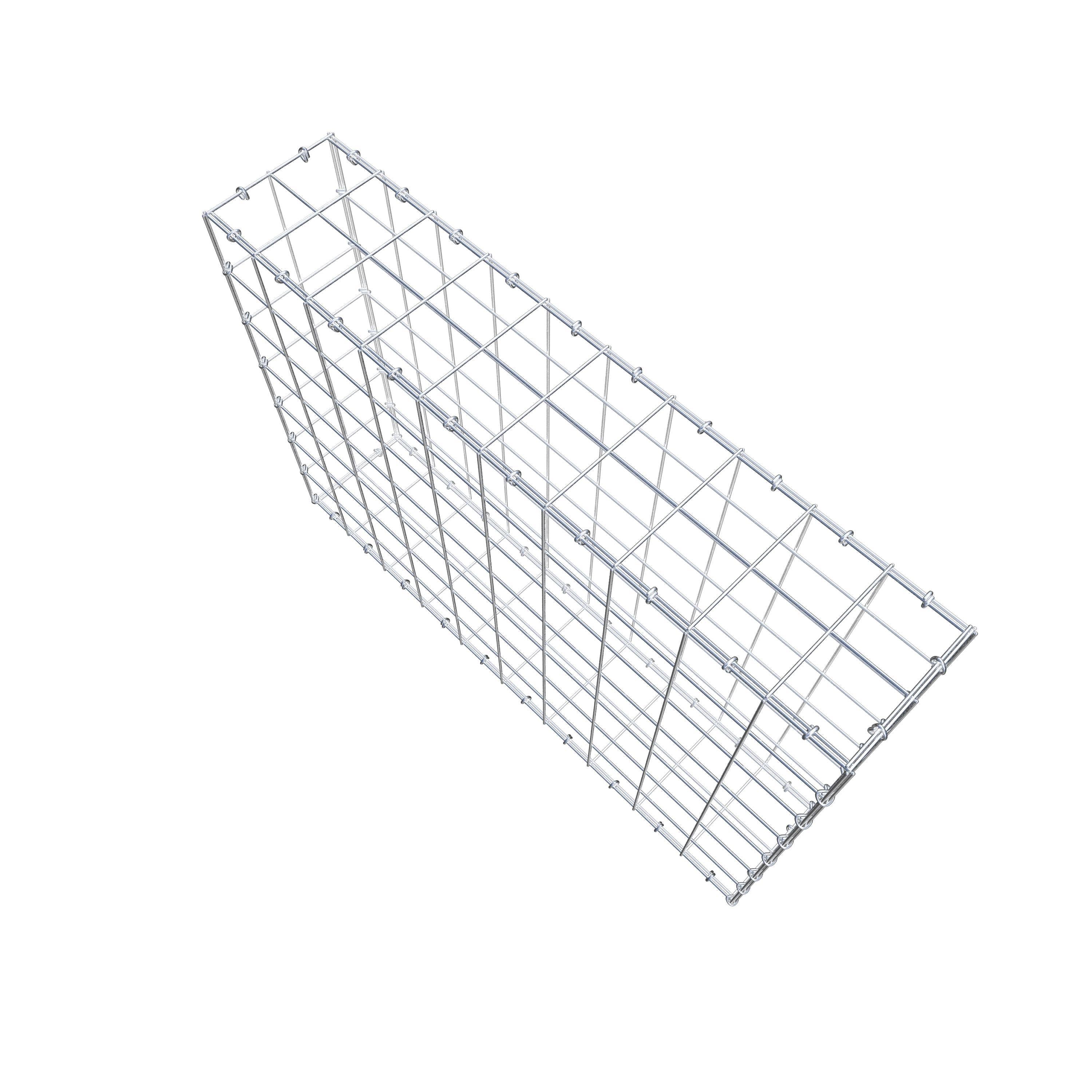 Gabion 100 cm x 70 cm x 20 cm (L x H x D), mesh size 10 cm x 10 cm, C-ring