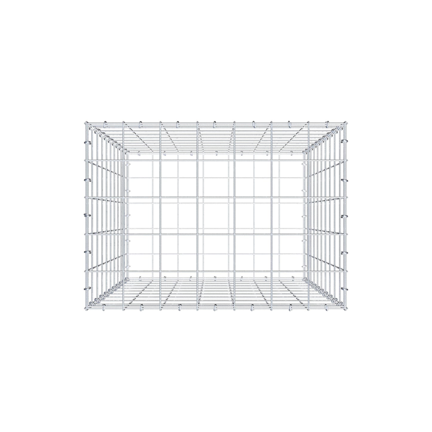 Schanskorf 100 cm x 70 cm x 50 cm (L x H x D), maaswijdte 10 cm x 10 cm, C-ring