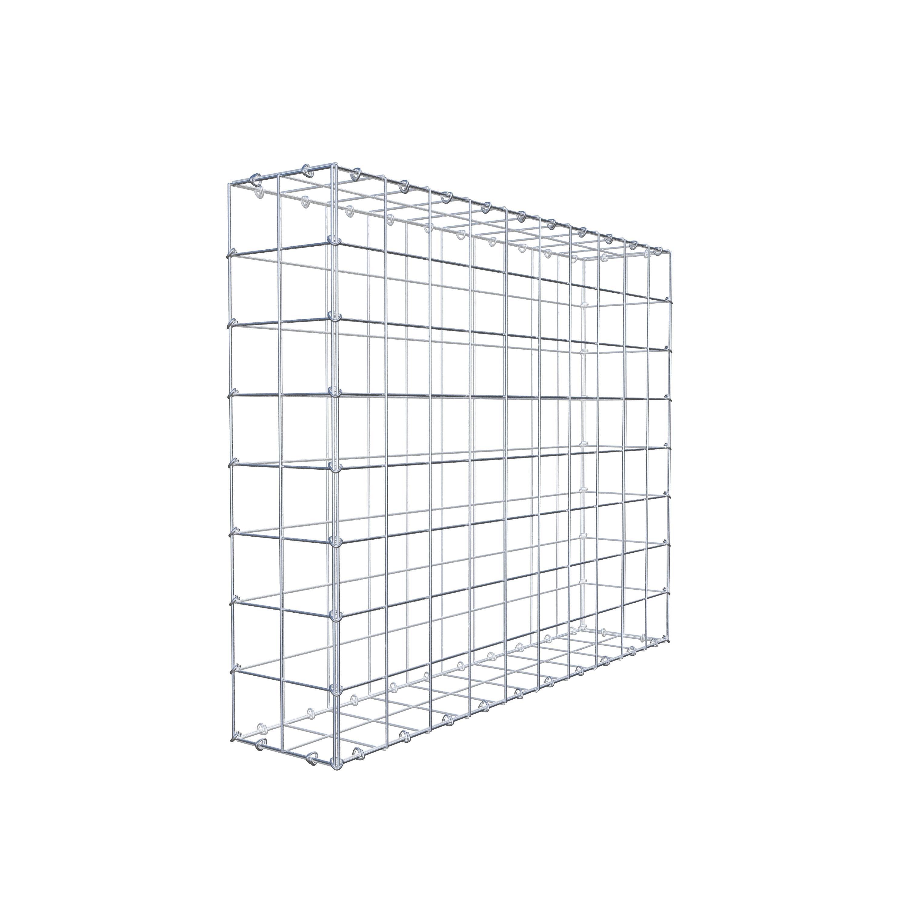 Gabion 100 cm x 80 cm x 20 cm (L x H x D), mesh size 10 cm x 10 cm, C-ring