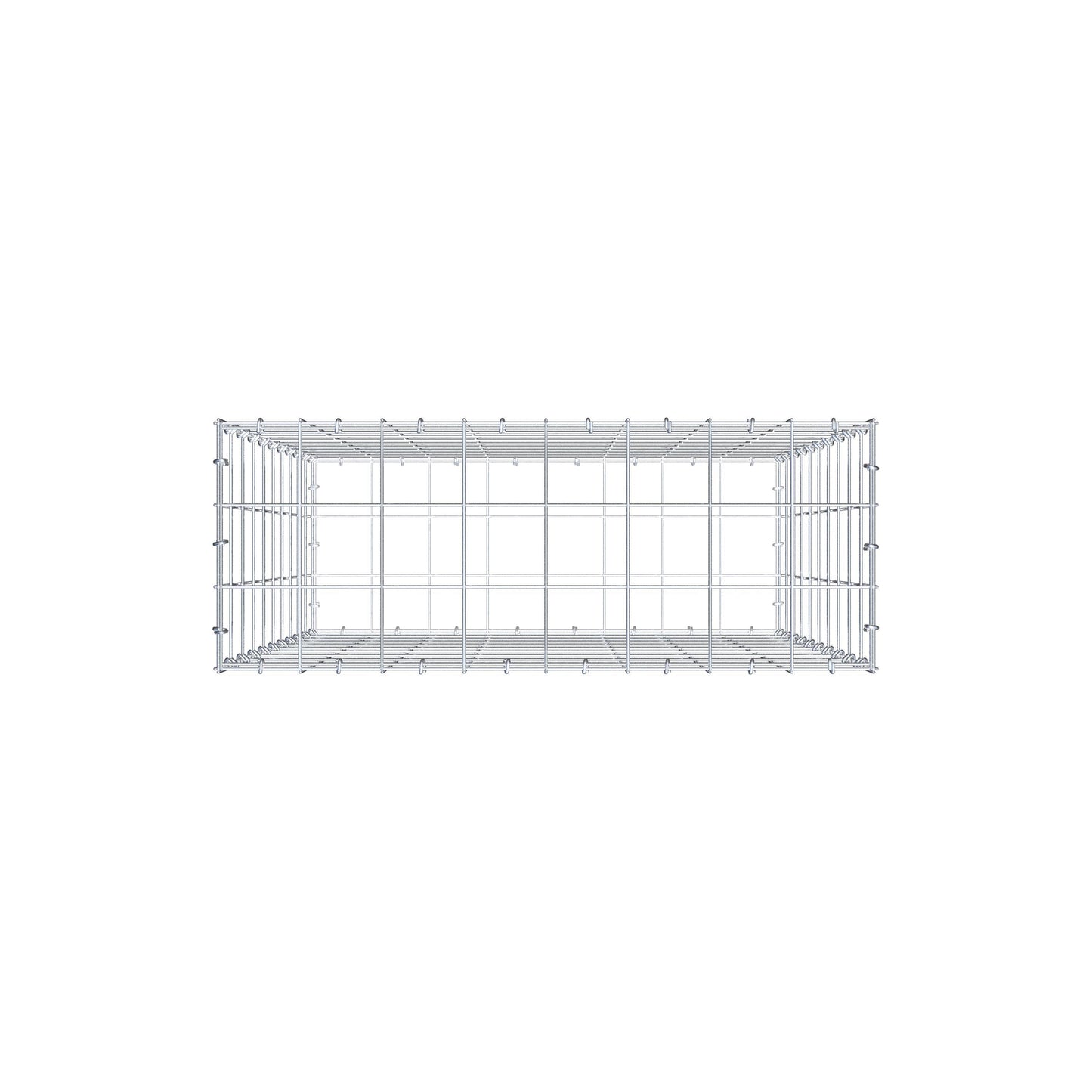 Gabião 100 cm x 80 cm x 30 cm (C x A x P), malhagem 10 cm x 10 cm, anel C