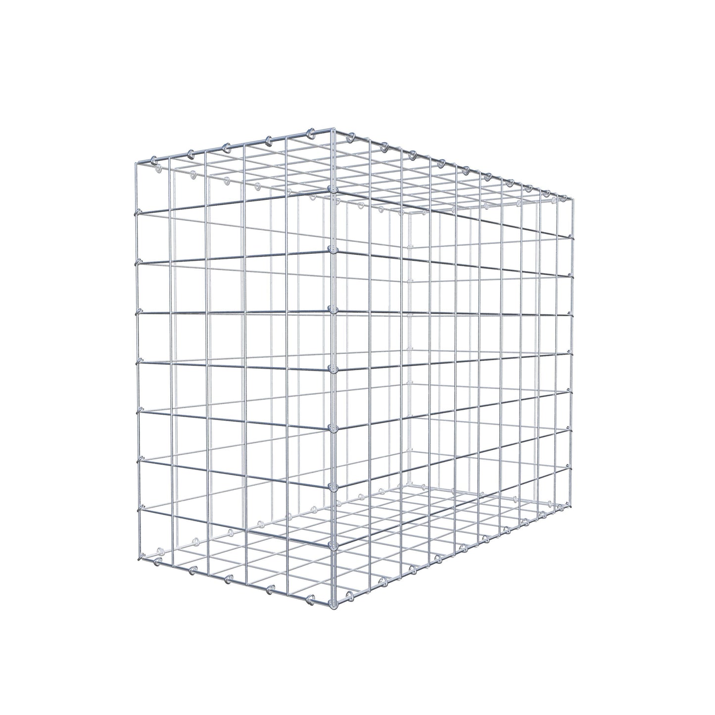 Gabion 100 cm x 80 cm x 50 cm (L x H x D), maskstorlek 10 cm x 10 cm, C-ring