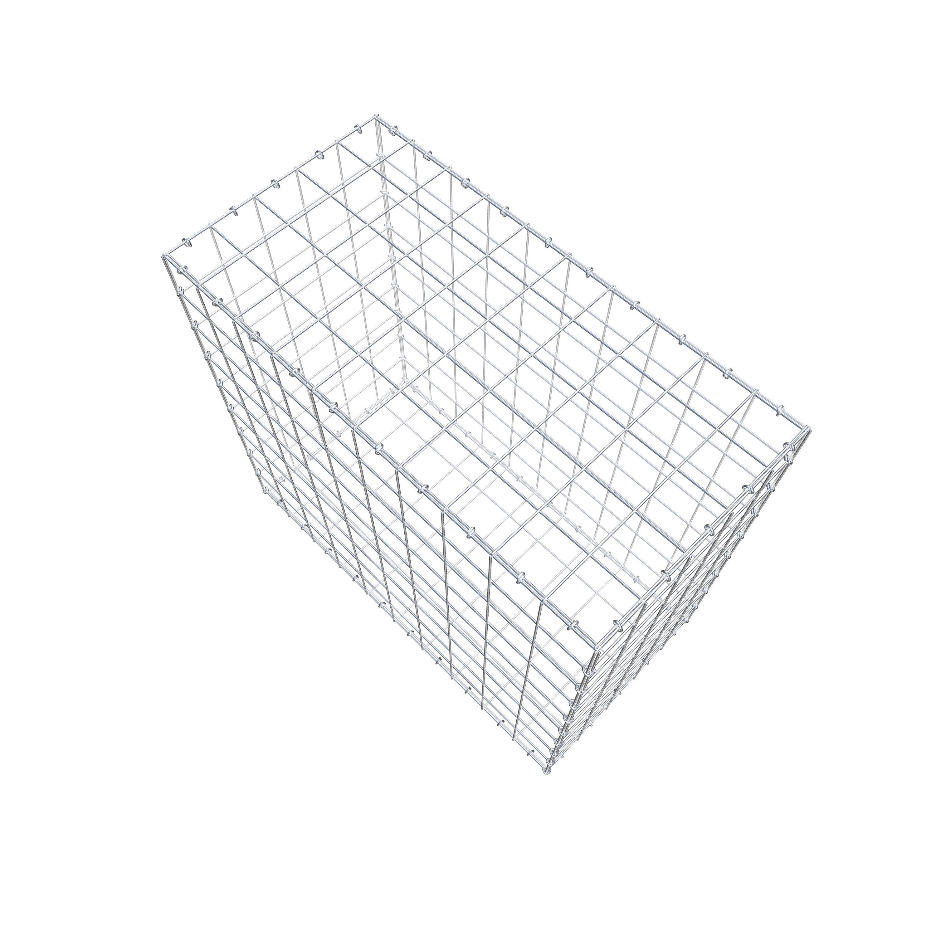 Gabion 100 cm x 90 cm x 50 cm (L x H x D), mesh size 10 cm x 10 cm, C-ring