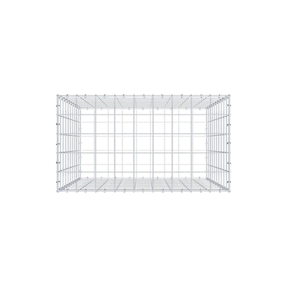 Gabion 100 cm x 90 cm x 50 cm (L x H x D), maskstorlek 10 cm x 10 cm, C-ring