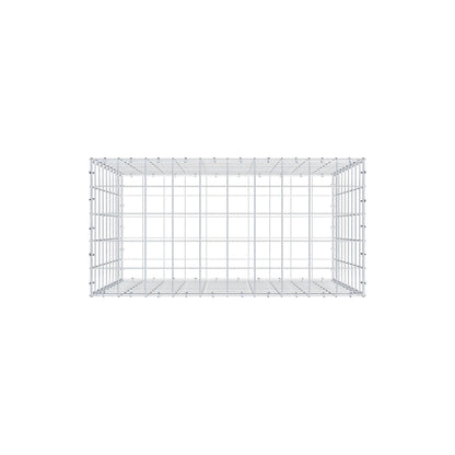 Gabion 100 cm x 90 cm x 50 cm (L x H x D), maskstorlek 10 cm x 10 cm, C-ring