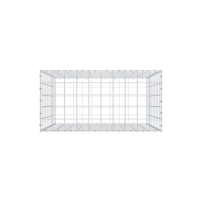 Gabion 100 cm x 100 cm x 50 cm (L x H x D), mesh size 10 cm x 10 cm, C-ring