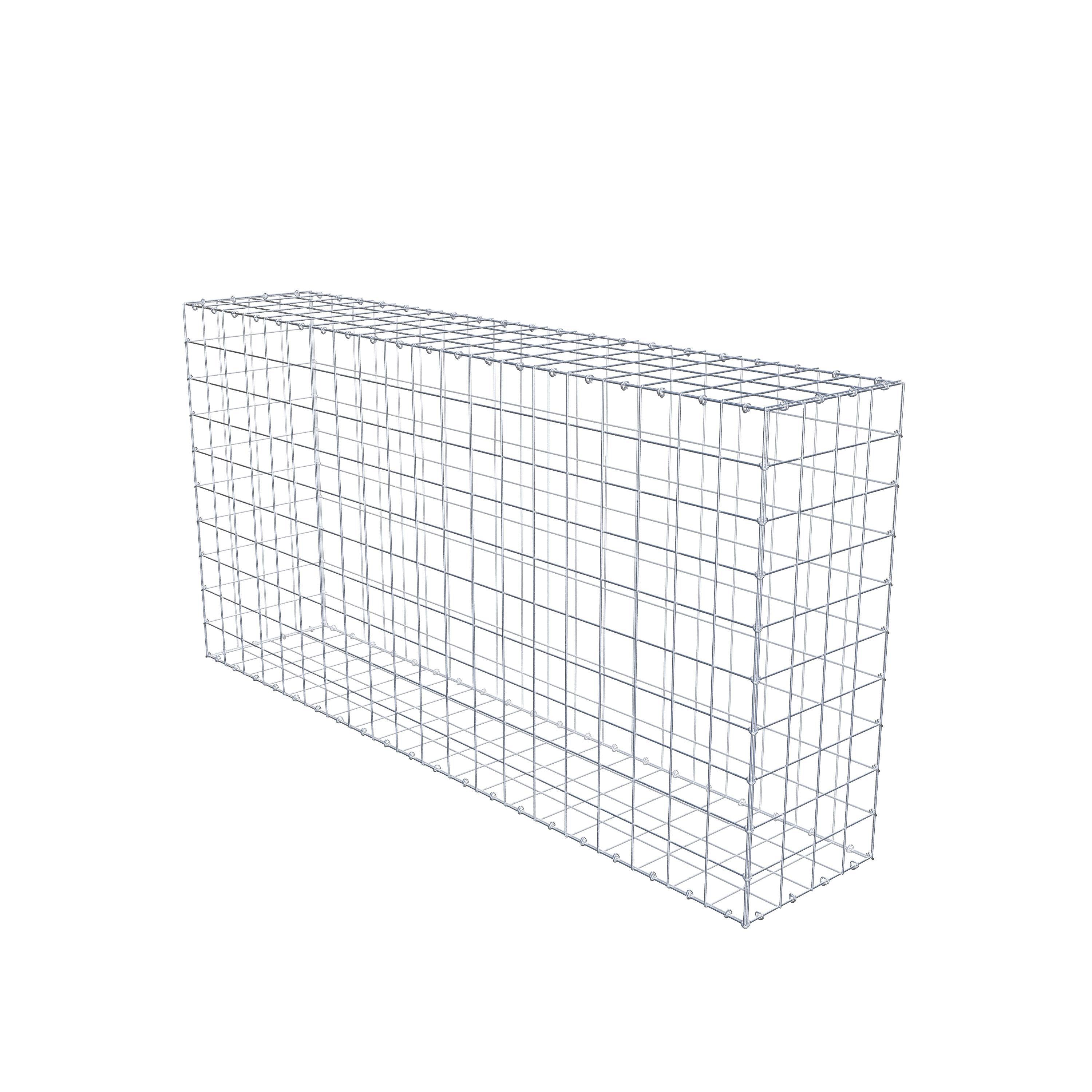 Gabion 200 cm x 100 cm x 40 cm (L x H x D), mesh size 10 cm x 10 cm, C-ring