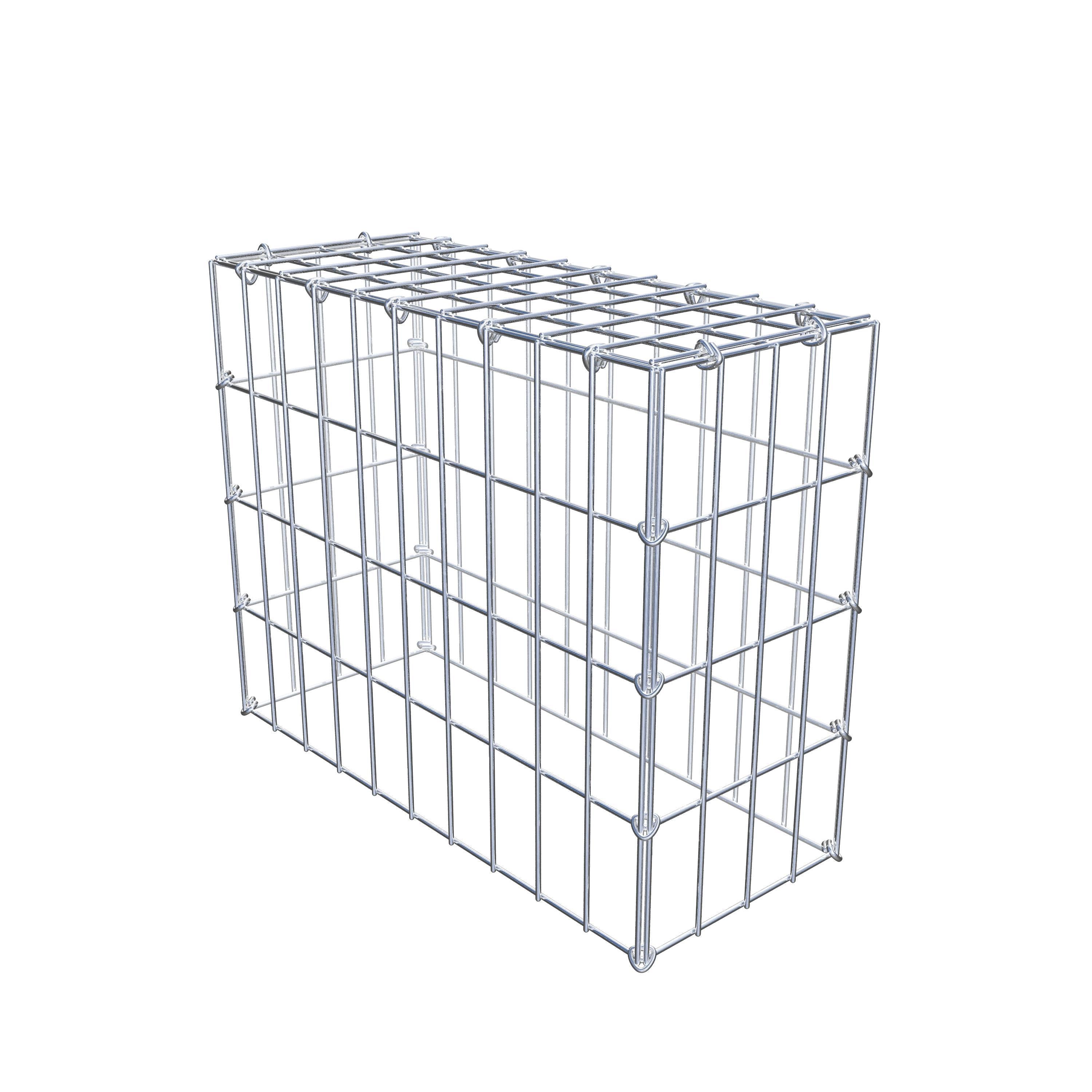 Mounted gabion type 3 50 cm x 40 cm x 20 cm (L x H x D), mesh size 5 cm x 10 cm, C-ring